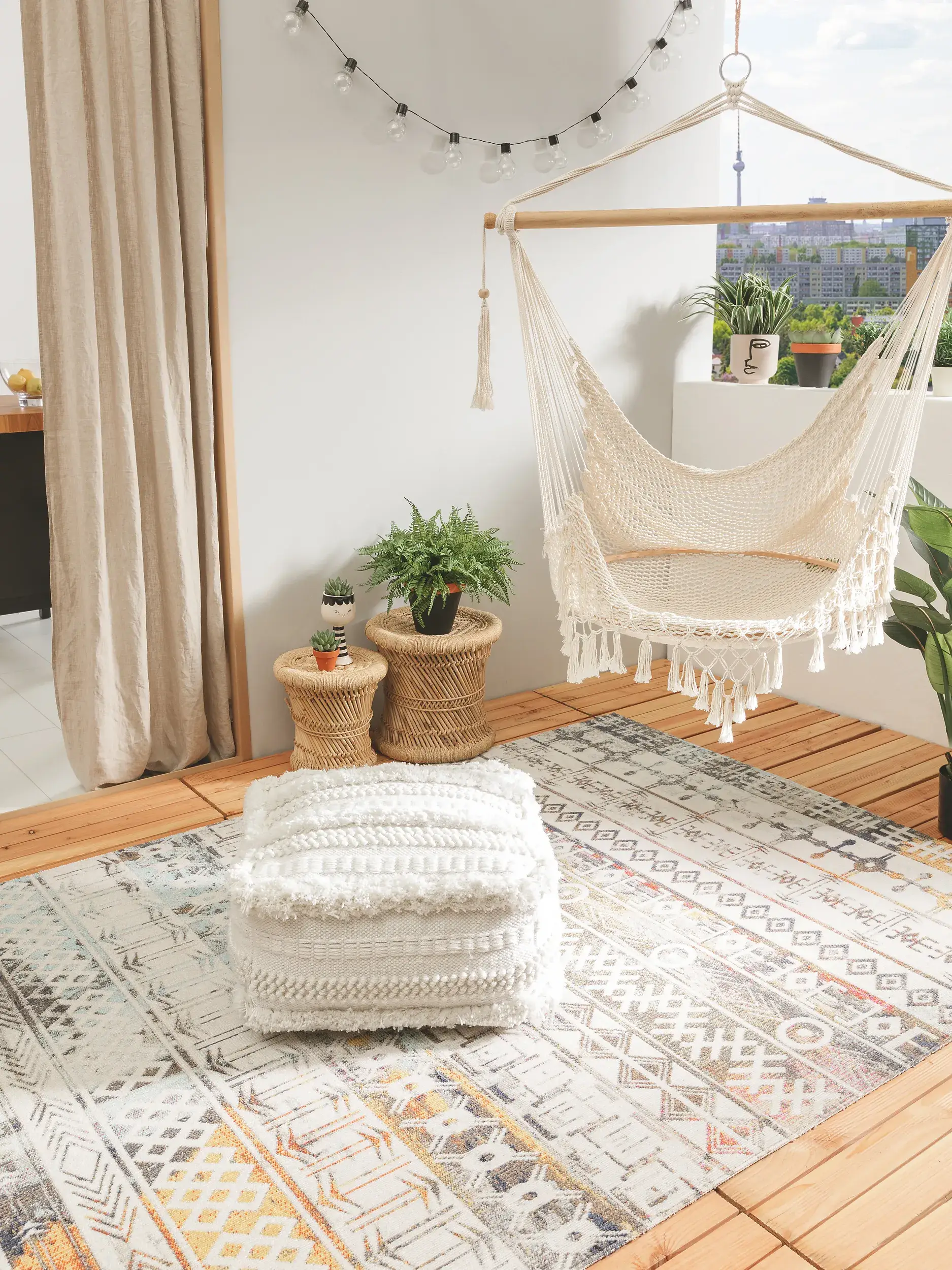 Rug made of 100% Polypropylen in Multicolour with a 100% Polypropylen high pile by benuta Nest