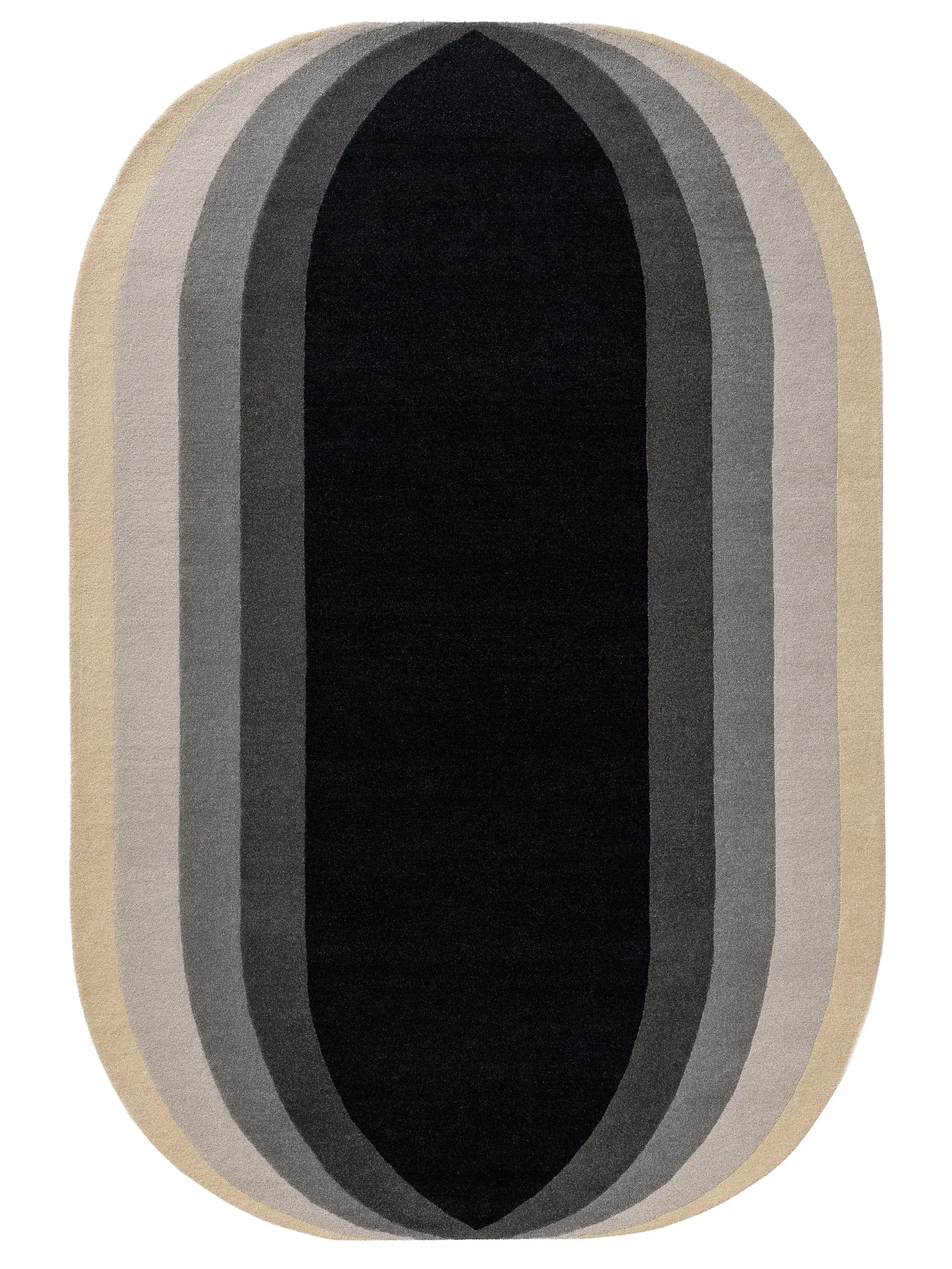 Rug made of 100% Wolle (aus Neuseeland) in Grau with a 100% Wolle (aus Neuseeland) high pile by benuta Finest