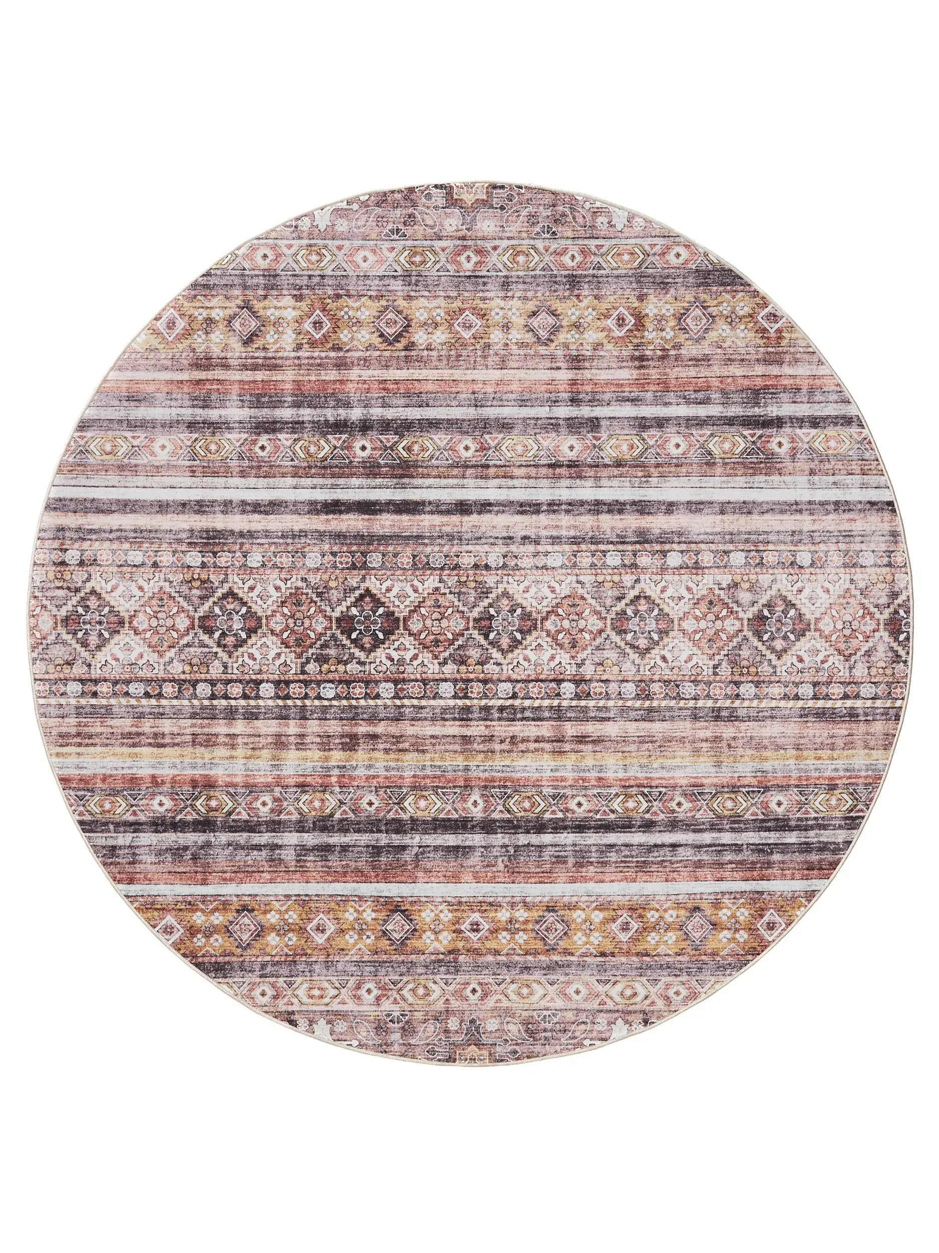 Rug made of 100% Polyester in Multicolour with a 100% Polyester high pile by benuta Basic