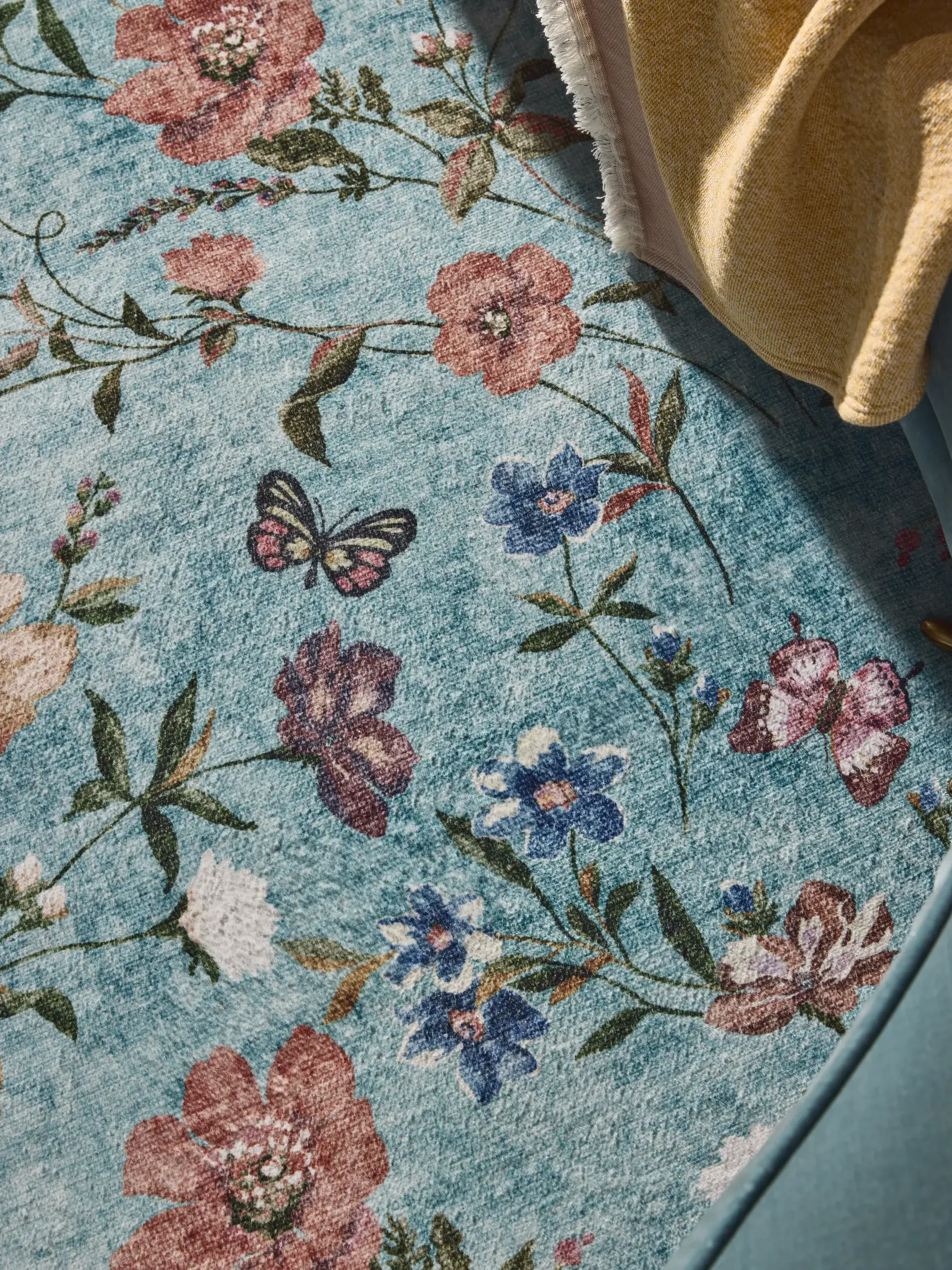 Teppich aus 100% Polyester in Multicolor mit 100% Polyester hohem Flor von benuta Nest