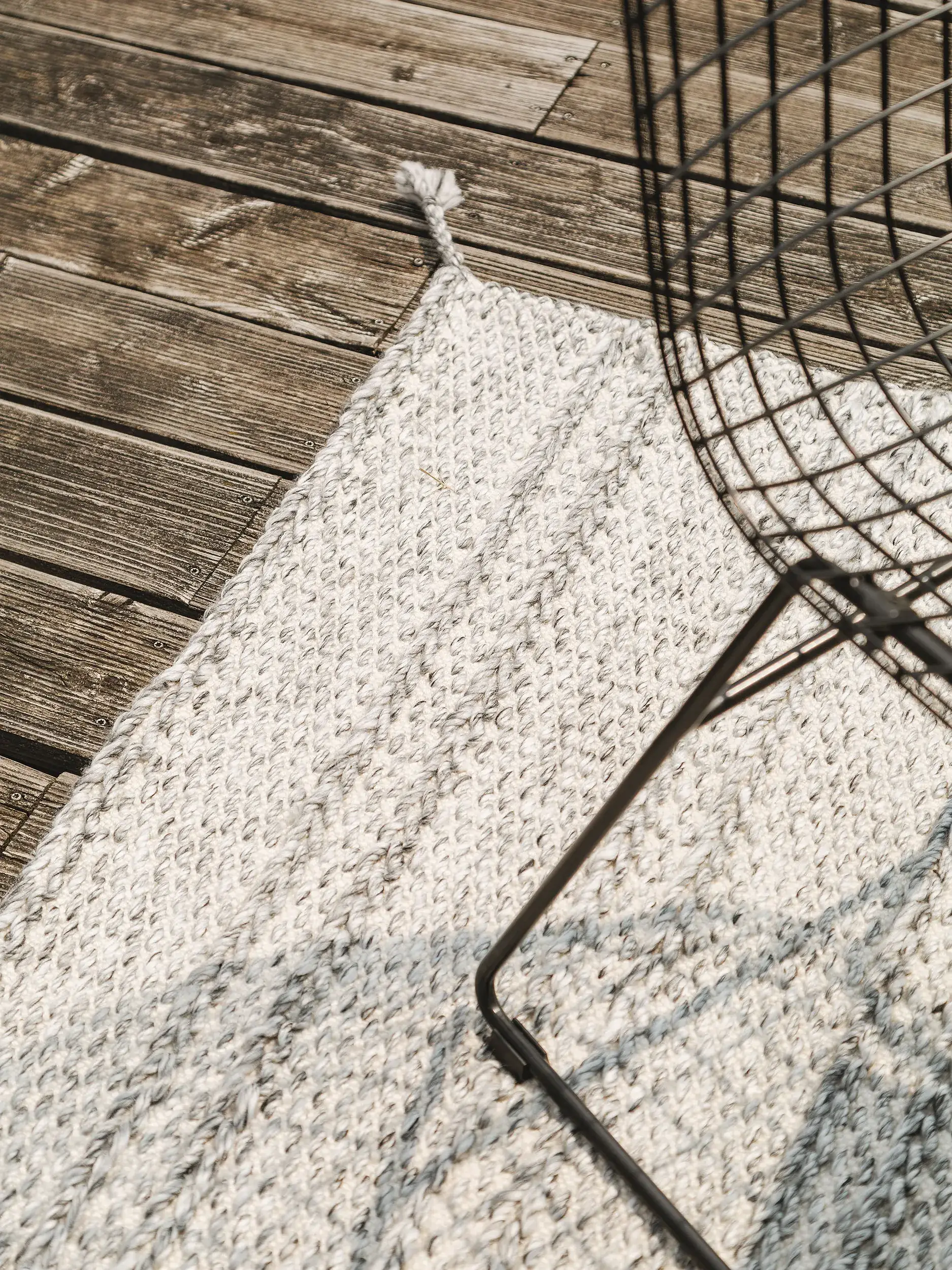 Vloerkleed Rene van 100% Polyester (gerecycled PET) in Grijs van benuta pure