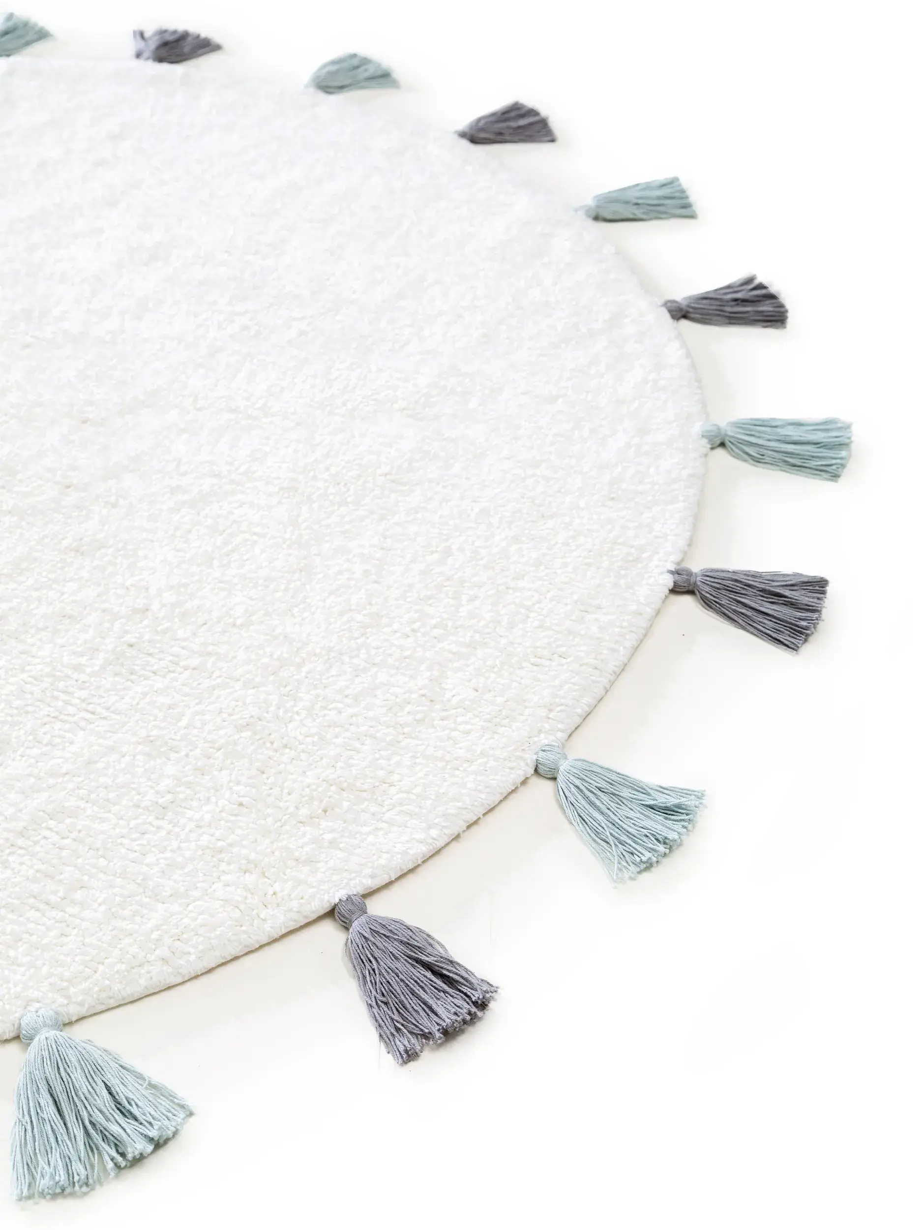 Tappeto di 100% Cotone in Bianco con pelo alto 100% Cotone da Lytte
