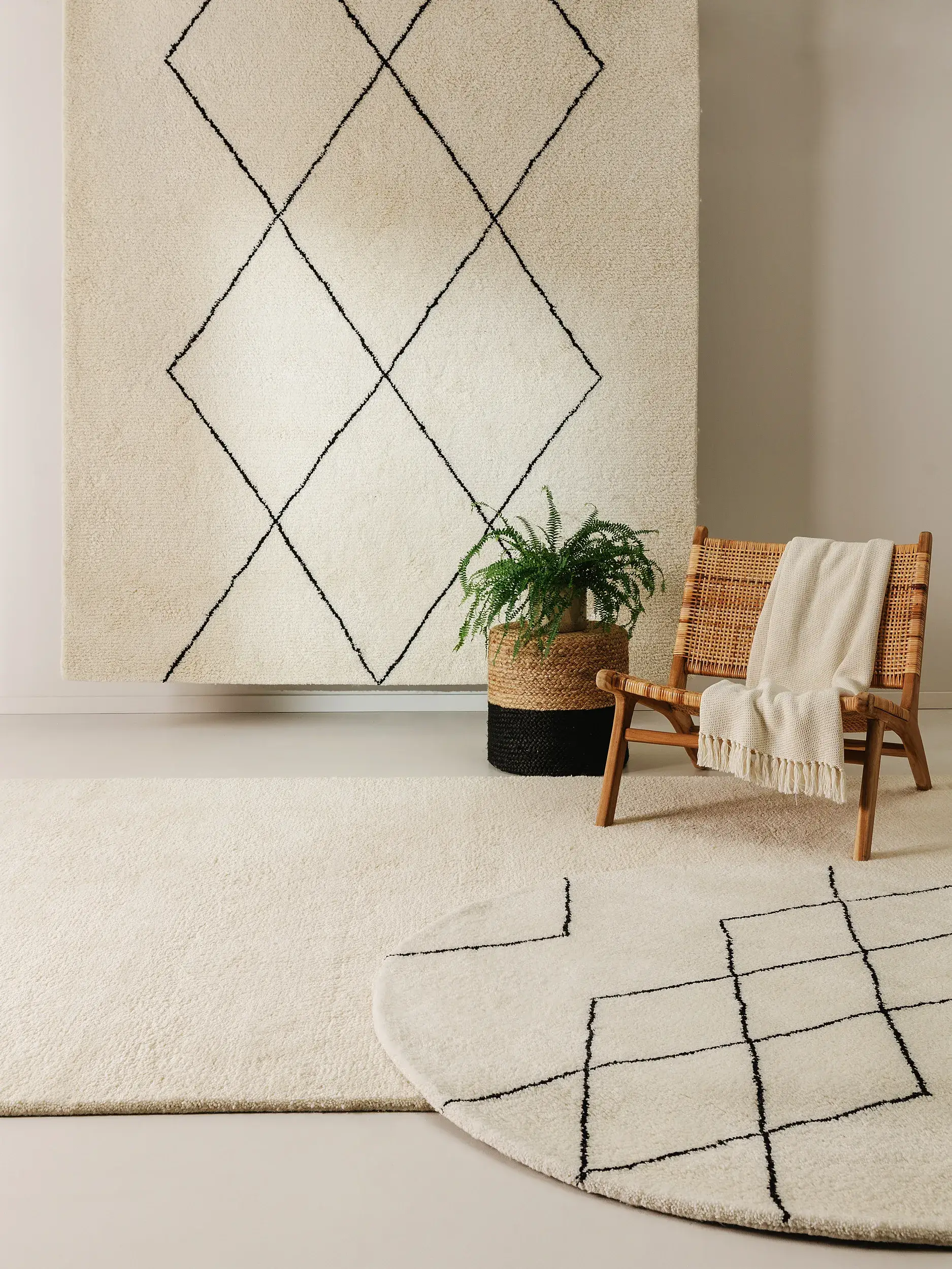 Alfombra de 100% Lana en Beige con un pelo de {{Placeholder_Pile Height}} de altura de benuta pure