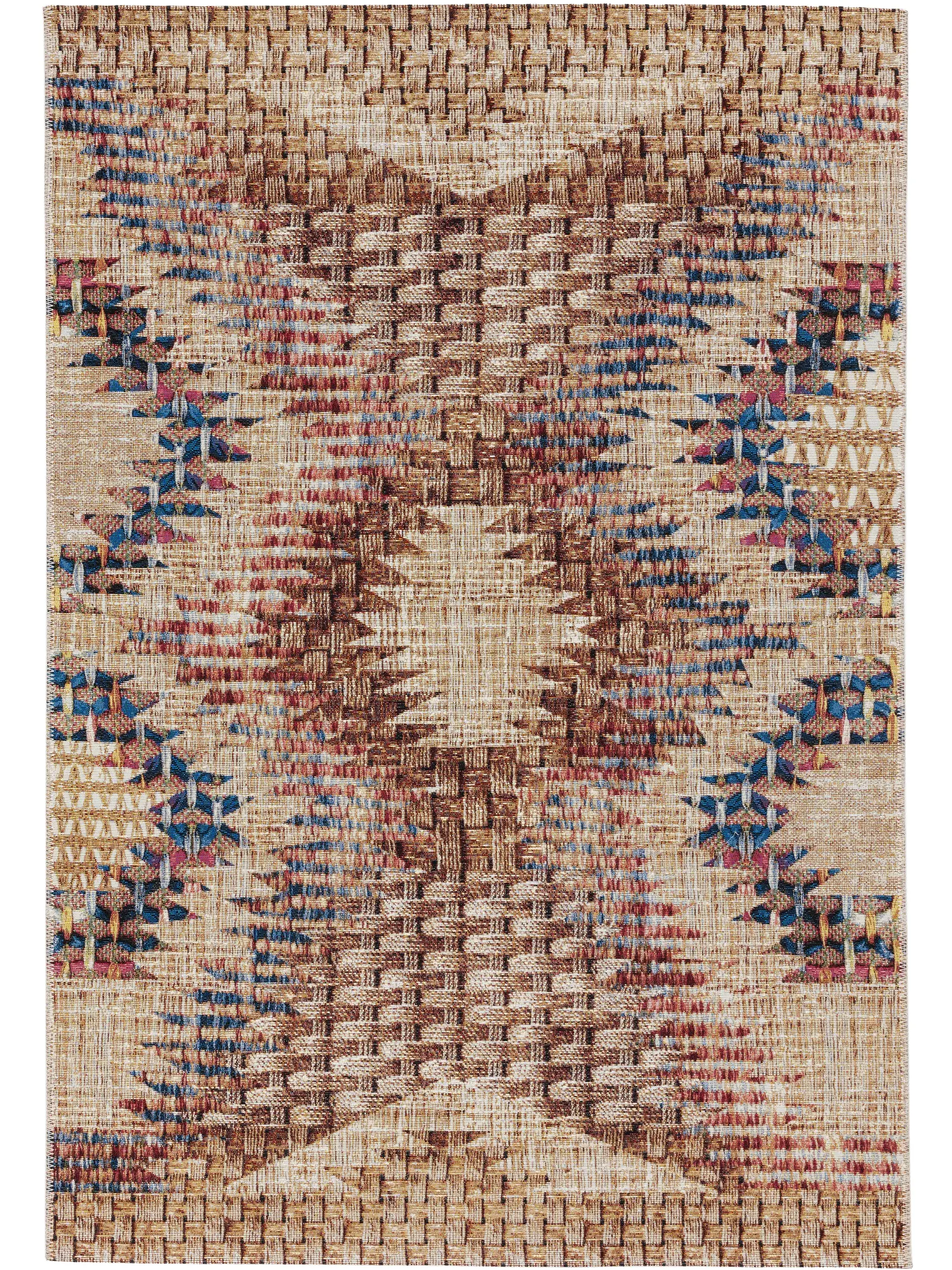 Teppich aus 76% Polypropylen, 24% Polyester in Multicolor mit 76% Polypropylen, 24% Polyester hohem Flor von benuta Nest