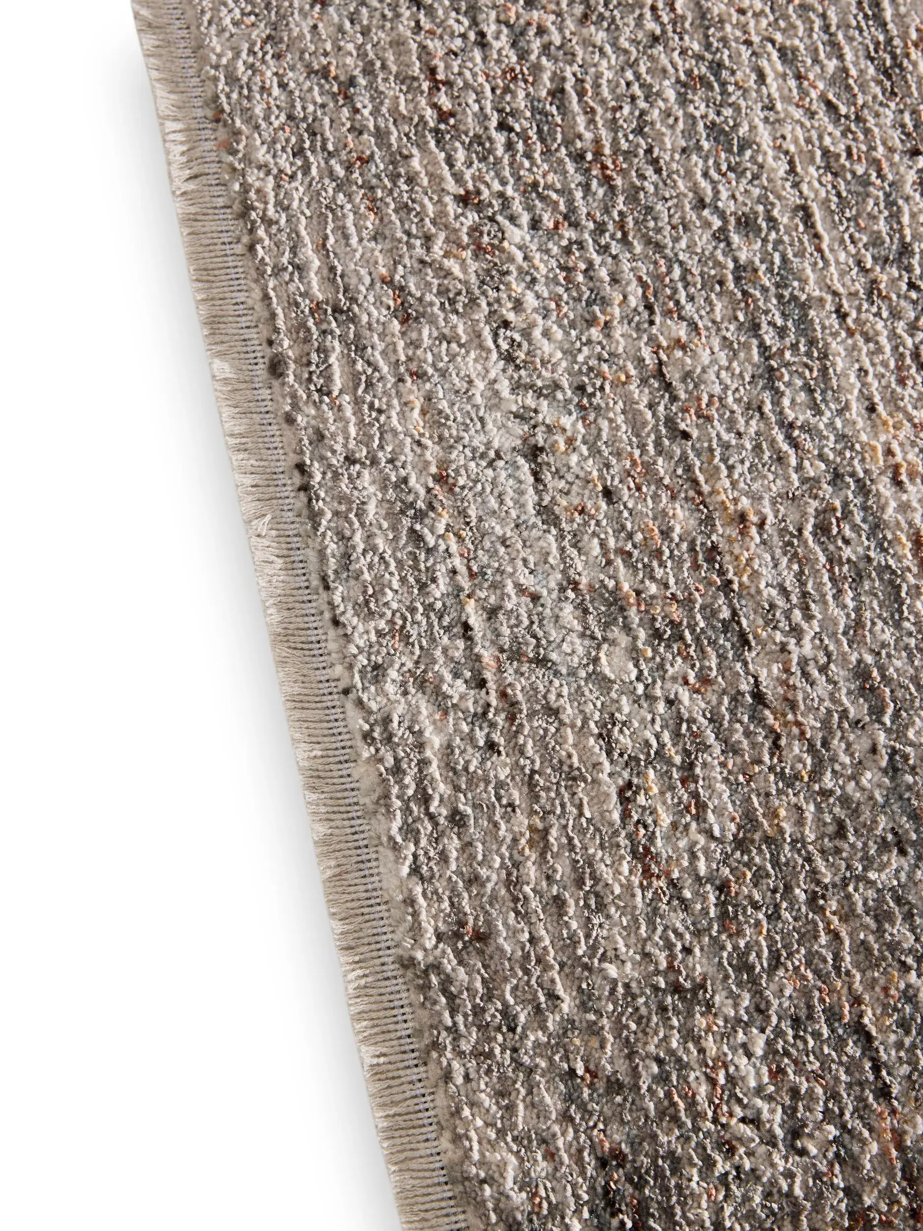 Rug made of 100% Polyester in Grey with a 100% Polyester high pile by benuta Nest