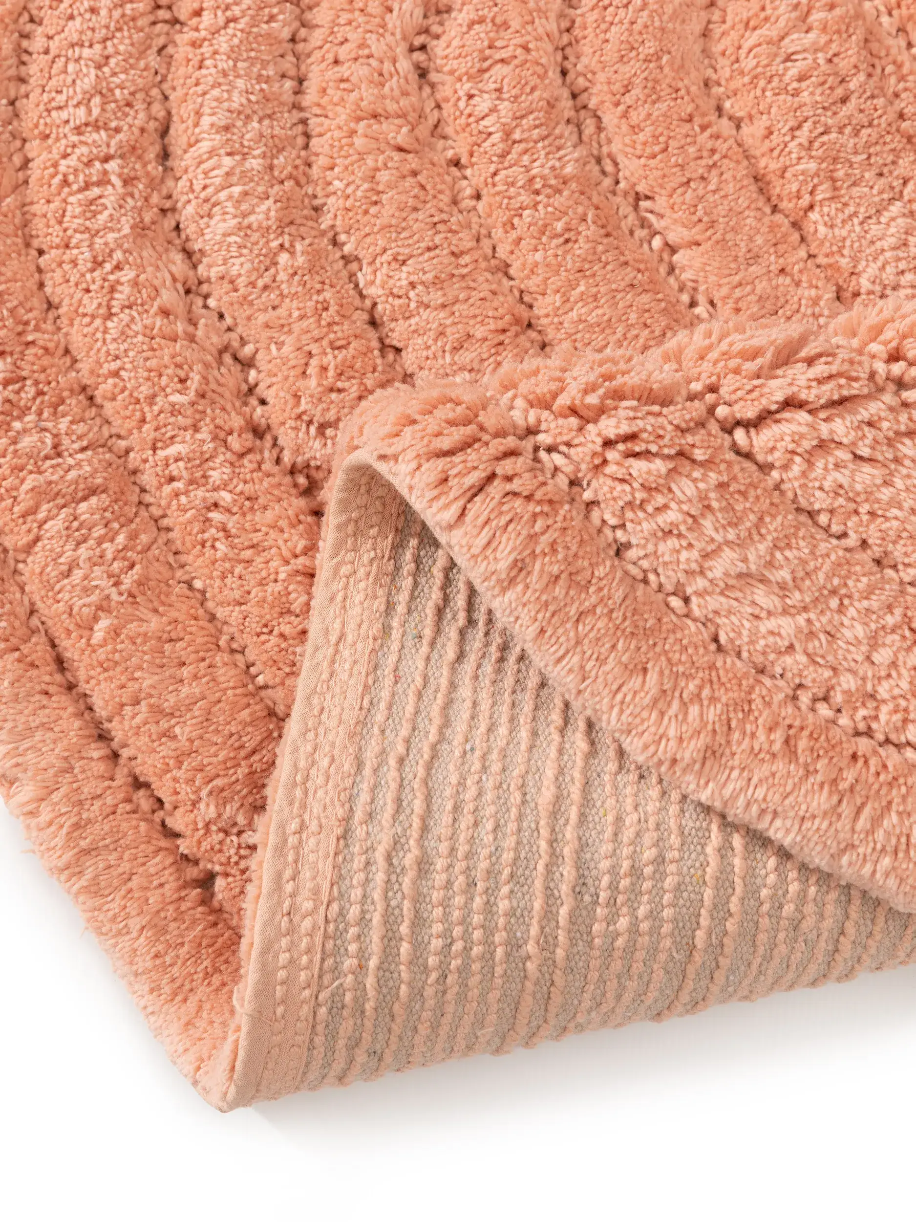 Badematte Nia Orange i Geometrisch-design laget av 100% Baumwolle fra benuta Pop
