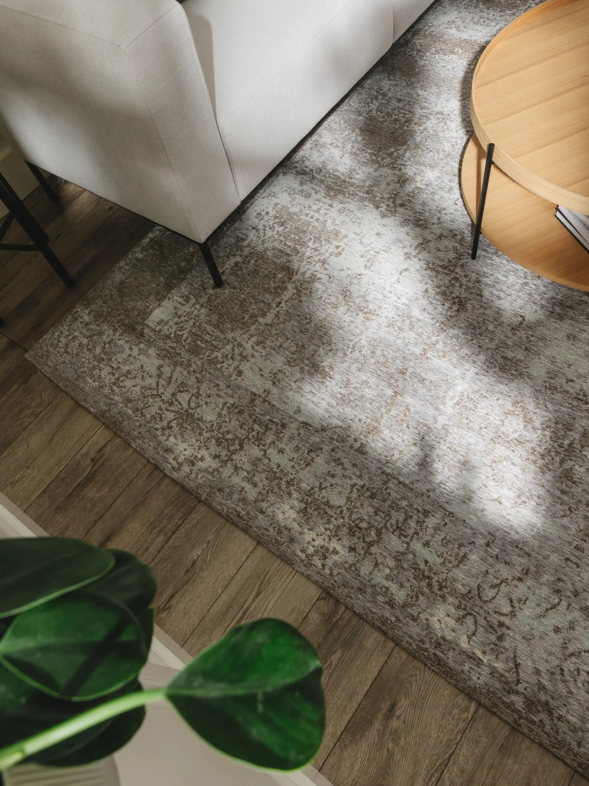 Teppe av 55% Polyacryl, 27% Polyester, 17% Baumwolle, 1% Latex i Grau med 55% Polyacryl, 27% Polyester, 17% Baumwolle, 1% Latex høy lugg fra benuta Nest