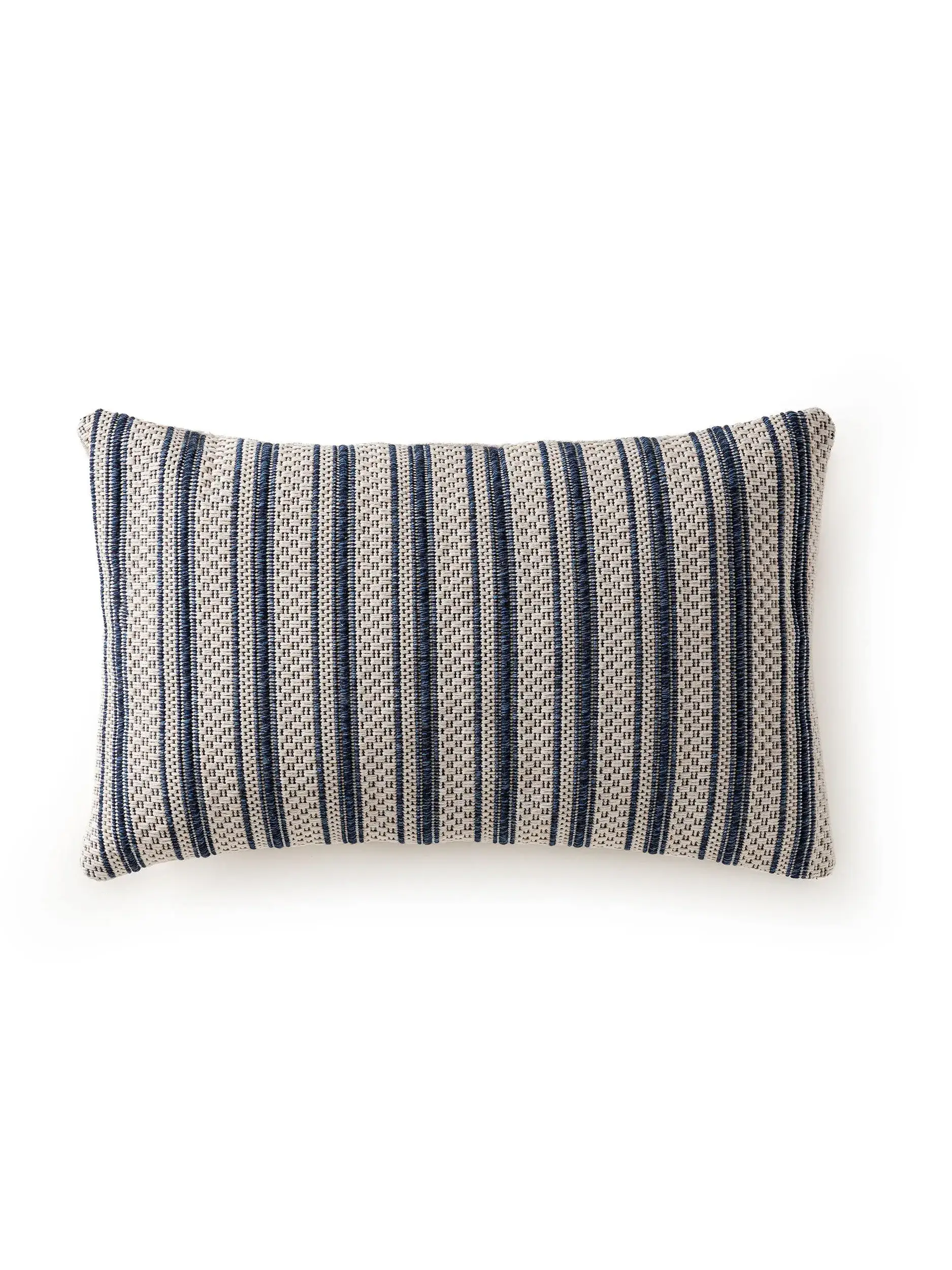 Housse de coussin Santo Bleu en motif Rayures en 100% Coton de benuta