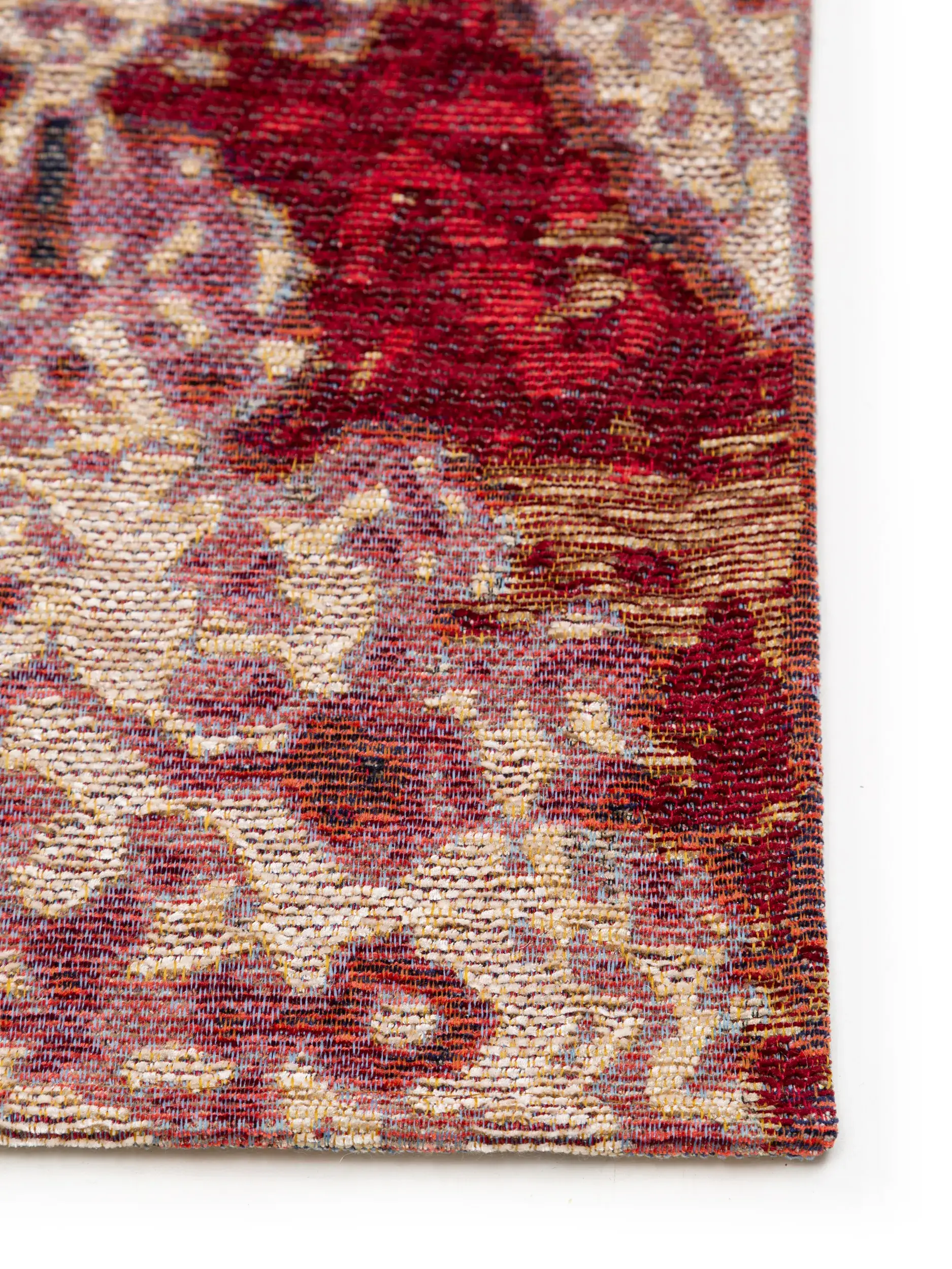 Tappeto di 79% Poliestere, 20% Cotone, 1% Lattice in Rosso con pelo alto 79% Poliestere, 20% Cotone, 1% Lattice da benuta POP