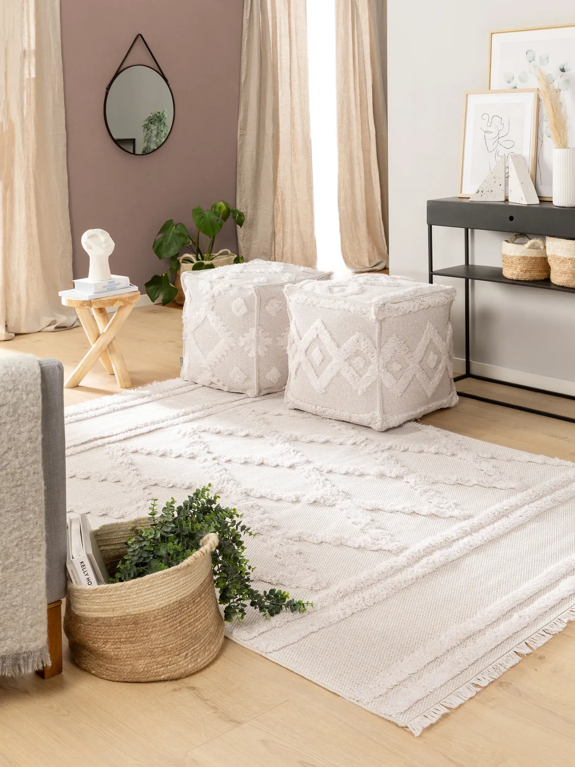 Teppich Oslo aus 100% Baumwolle in Beige von benuta Pop