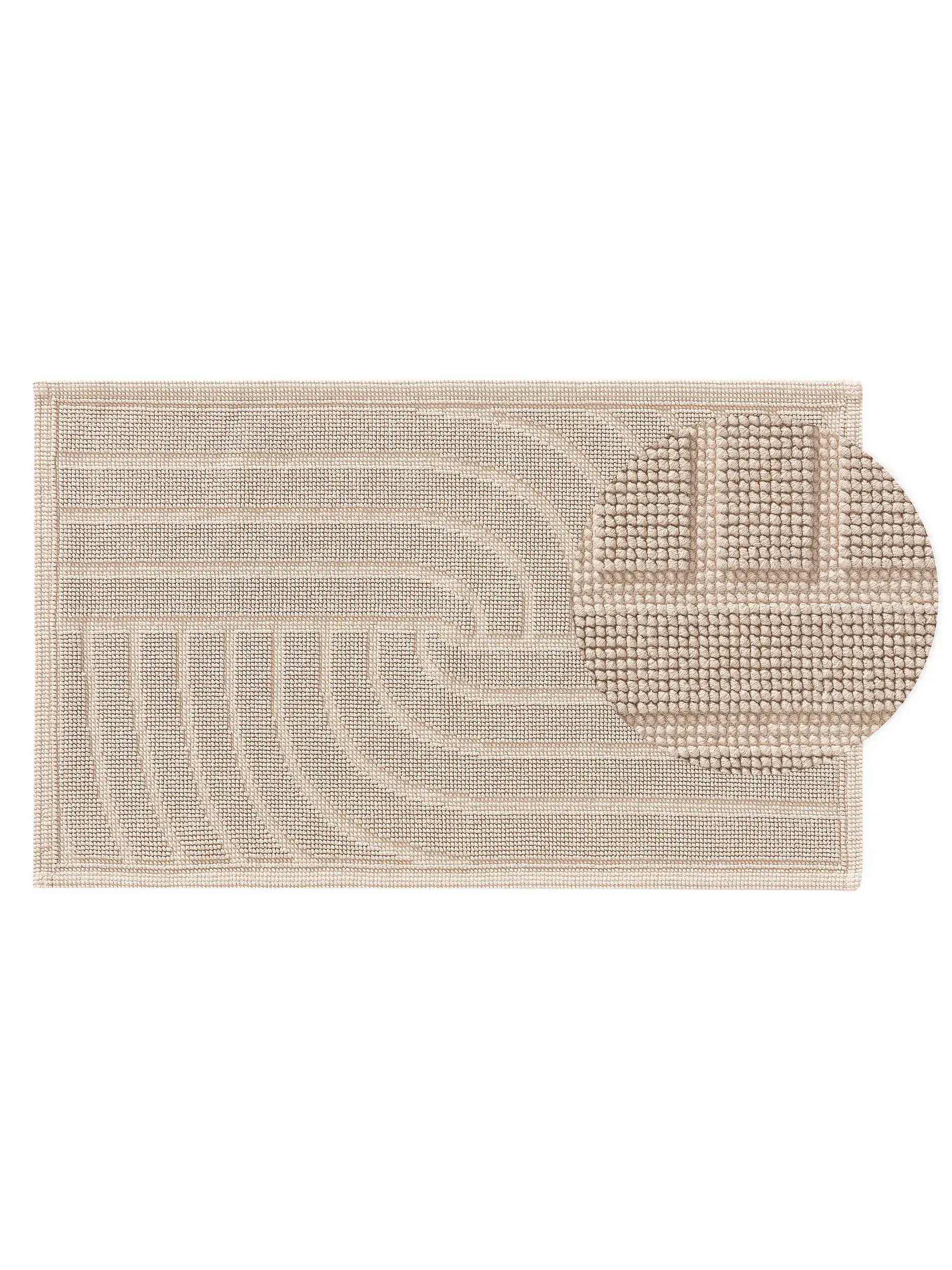 Badematte Jojo Beige Einfarbig-suunnittelussa, valmistettu 100% Baumwolleista, benuta Nestin toimesta