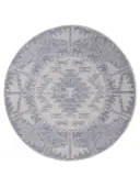 In- & Outdoor Round Rug Bronco Dark Blue
