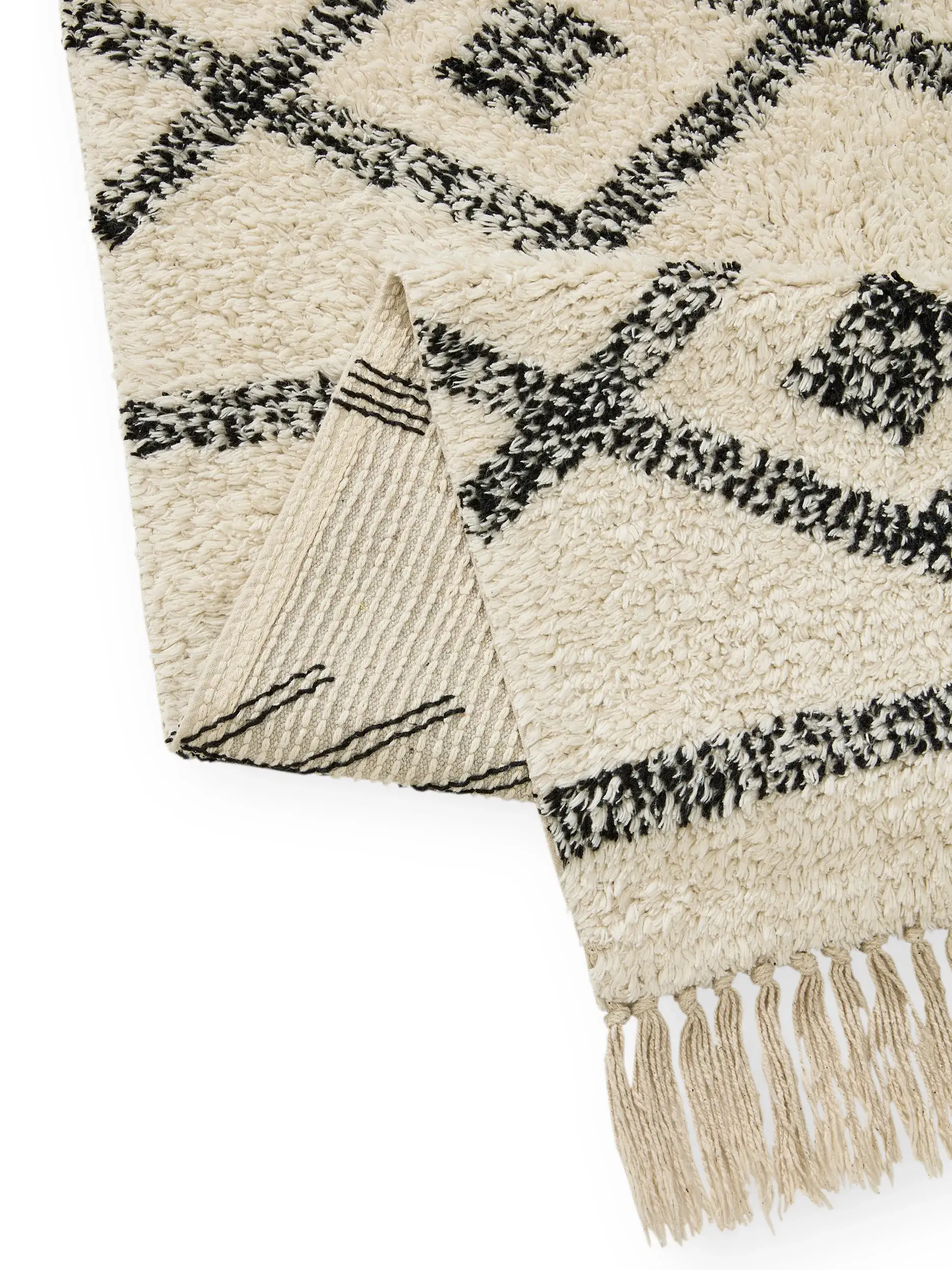 Badematte Naomi Cream im Design Geometrisch aus 100% Baumwolle von benuta Nest