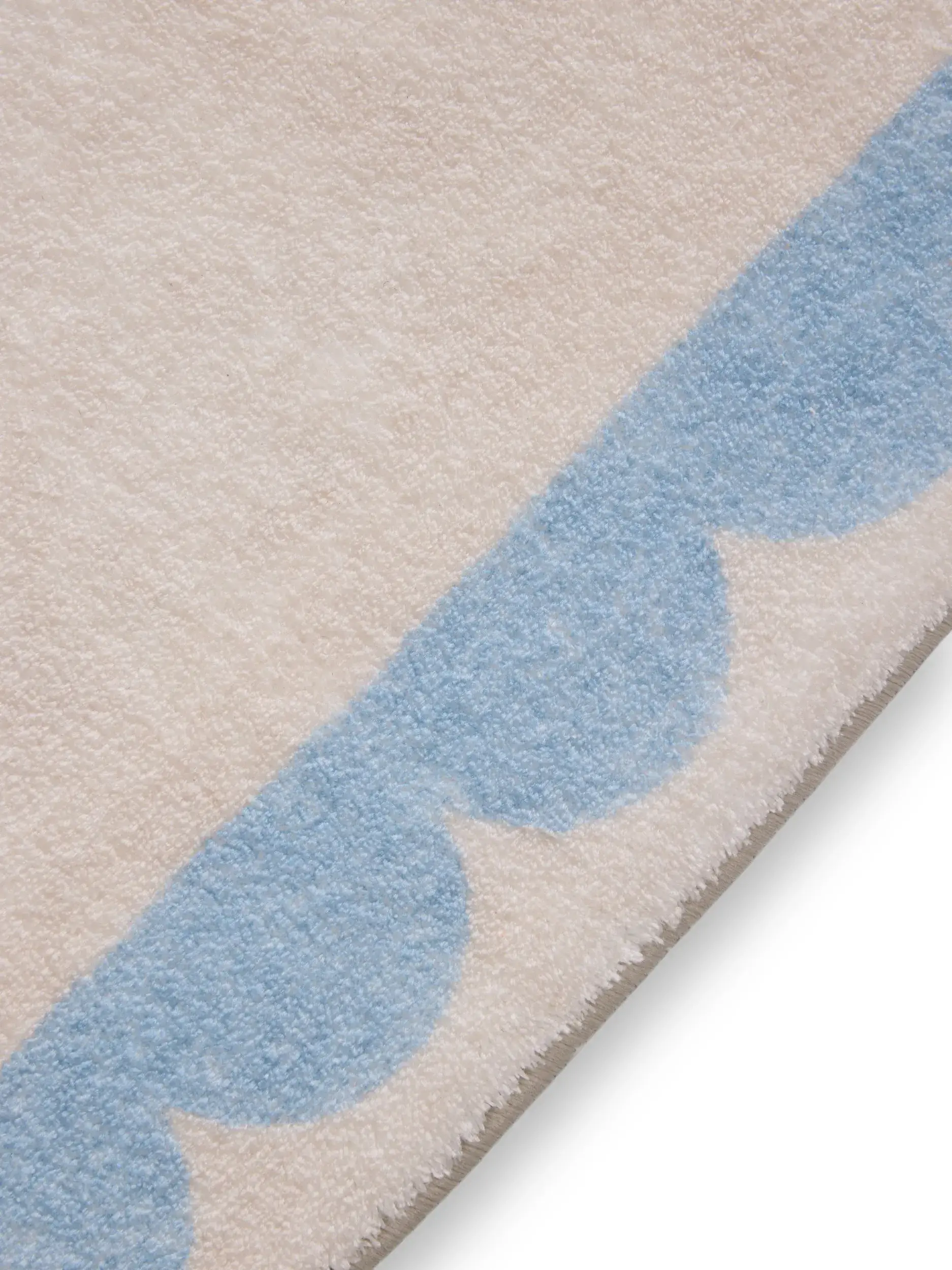 Badematte Frame Blau im Design Rahmen aus 100% Polyester von benuta Pop