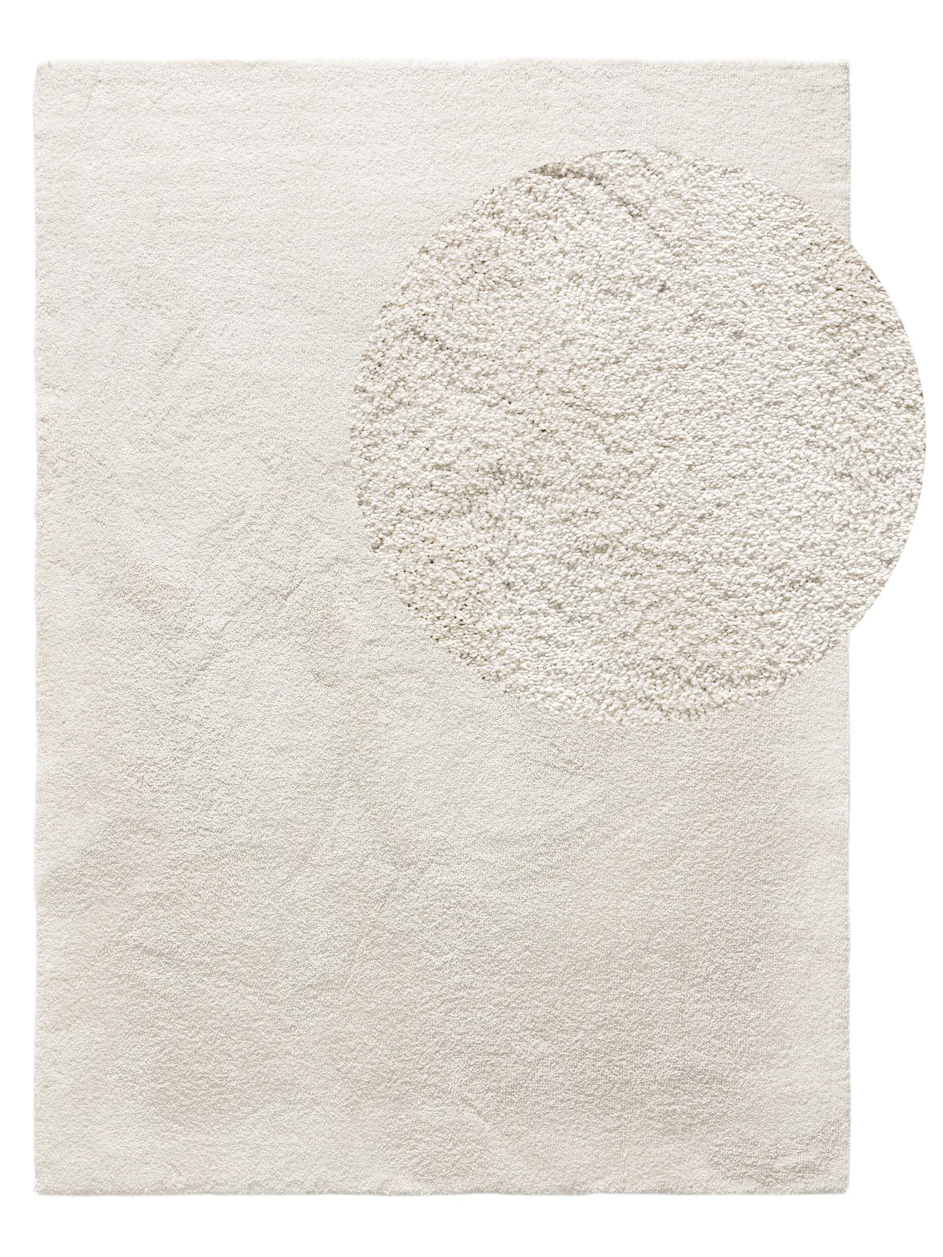 Rug made of 100% Polypropylen in Weiß with a 100% Polypropylen high pile by benuta Nest