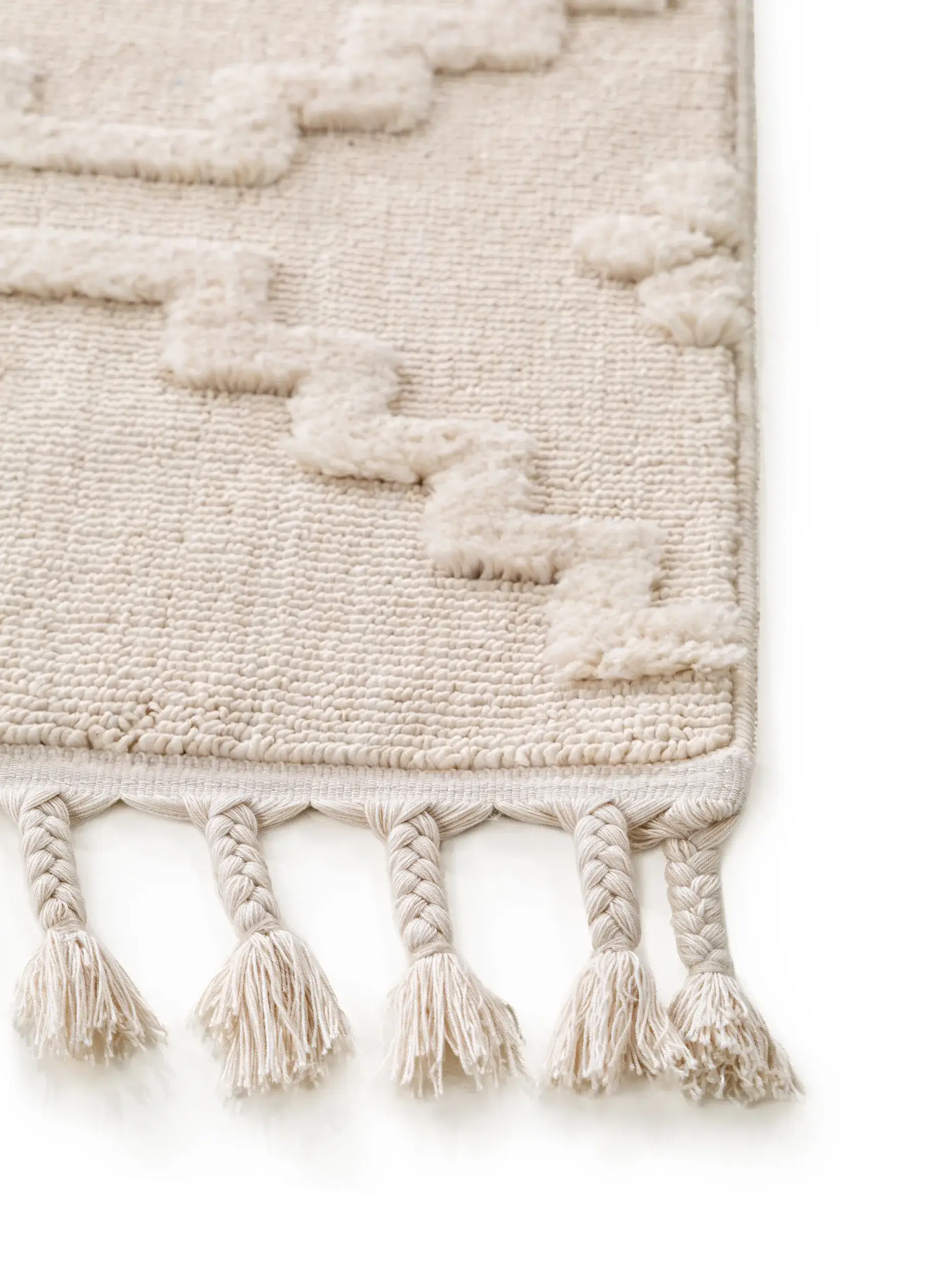 Teppe av 100% Polyester i Beige med 100% Polyester høy lugg fra benuta Pop