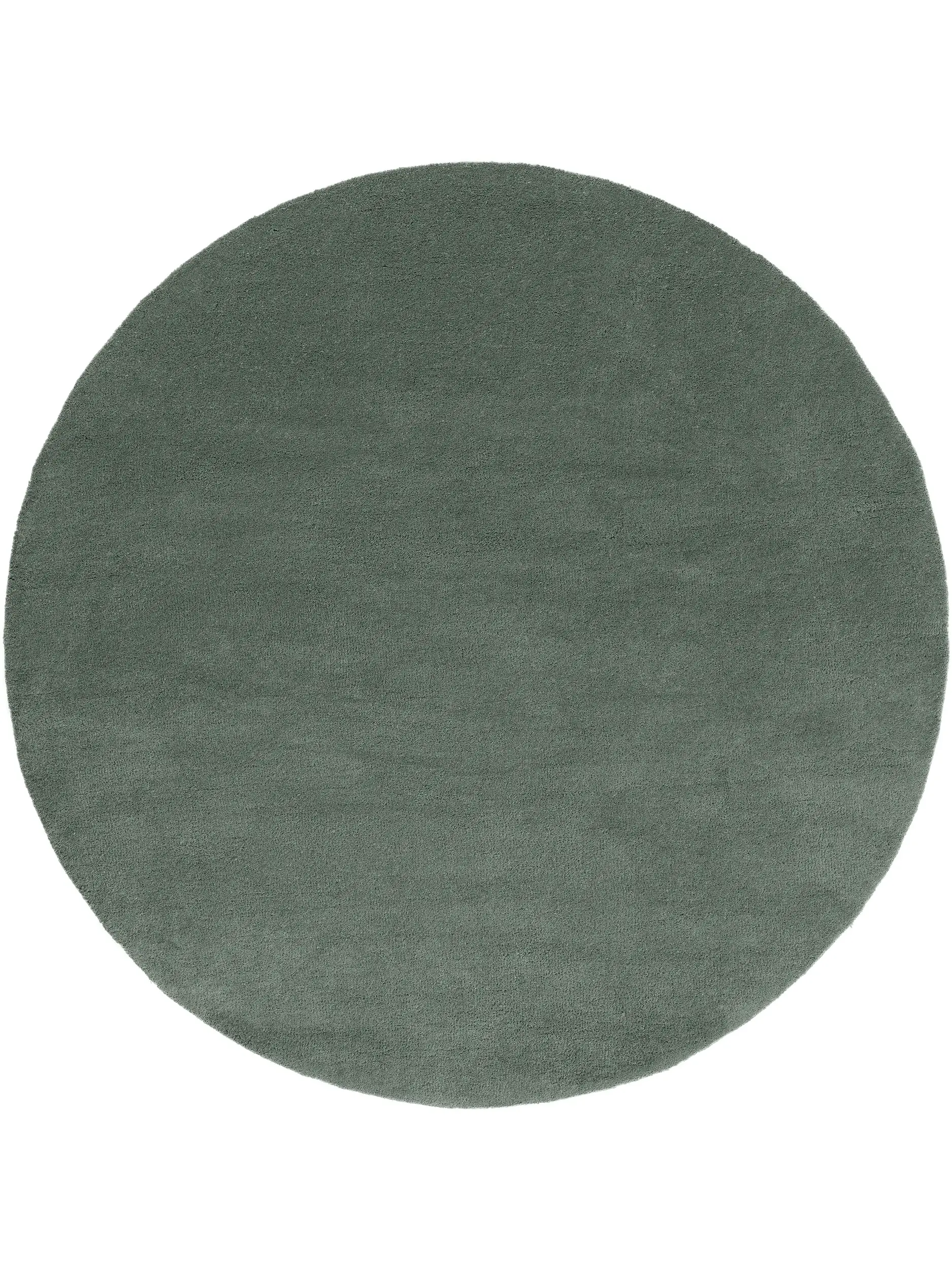 Teppich aus 100% Wolle in Grün mit 100% Wolle hohem Flor von benuta Nest