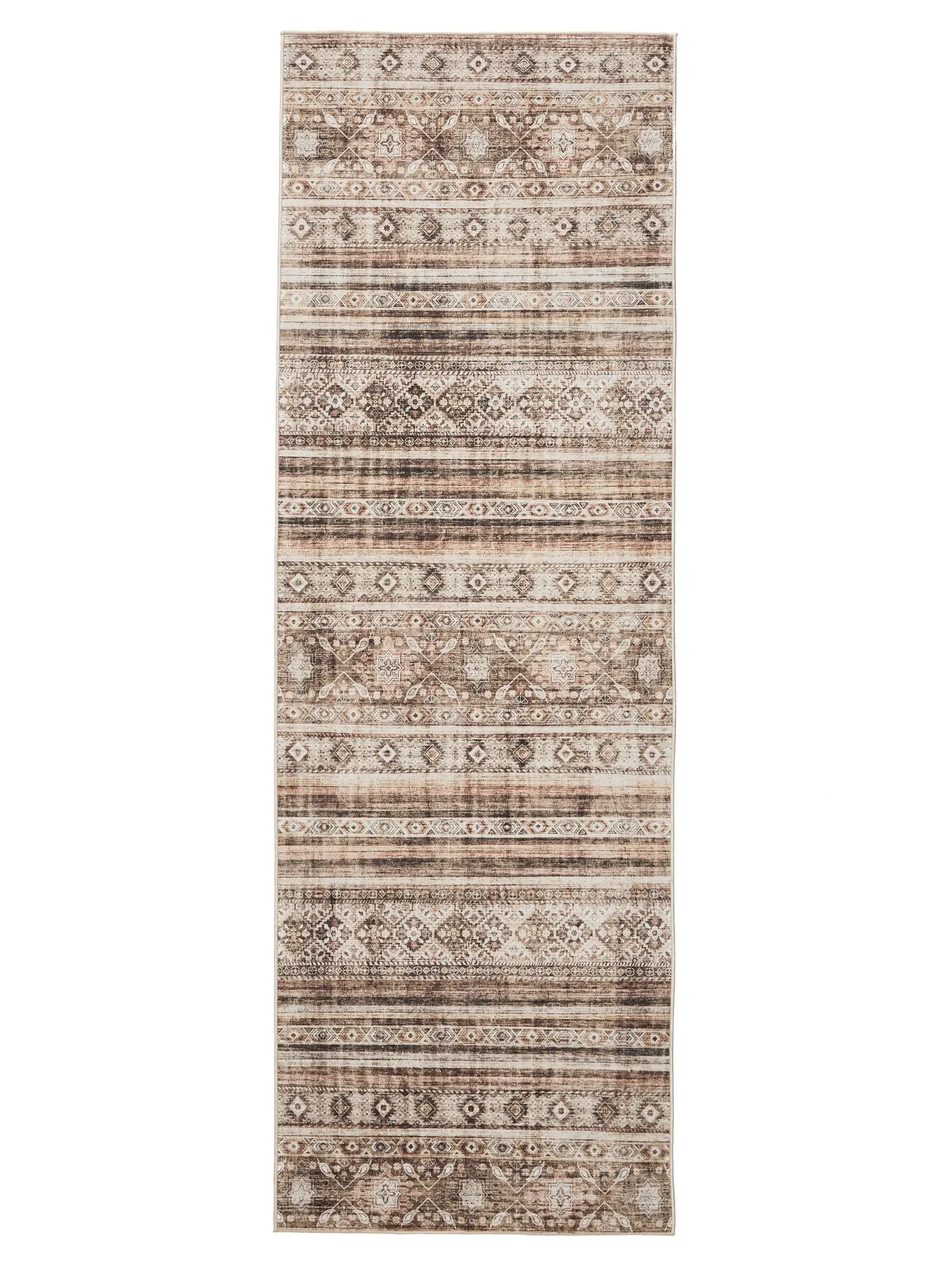 Rug made of 100% Polyester in Brown with a 100% Polyester high pile by benuta Basic