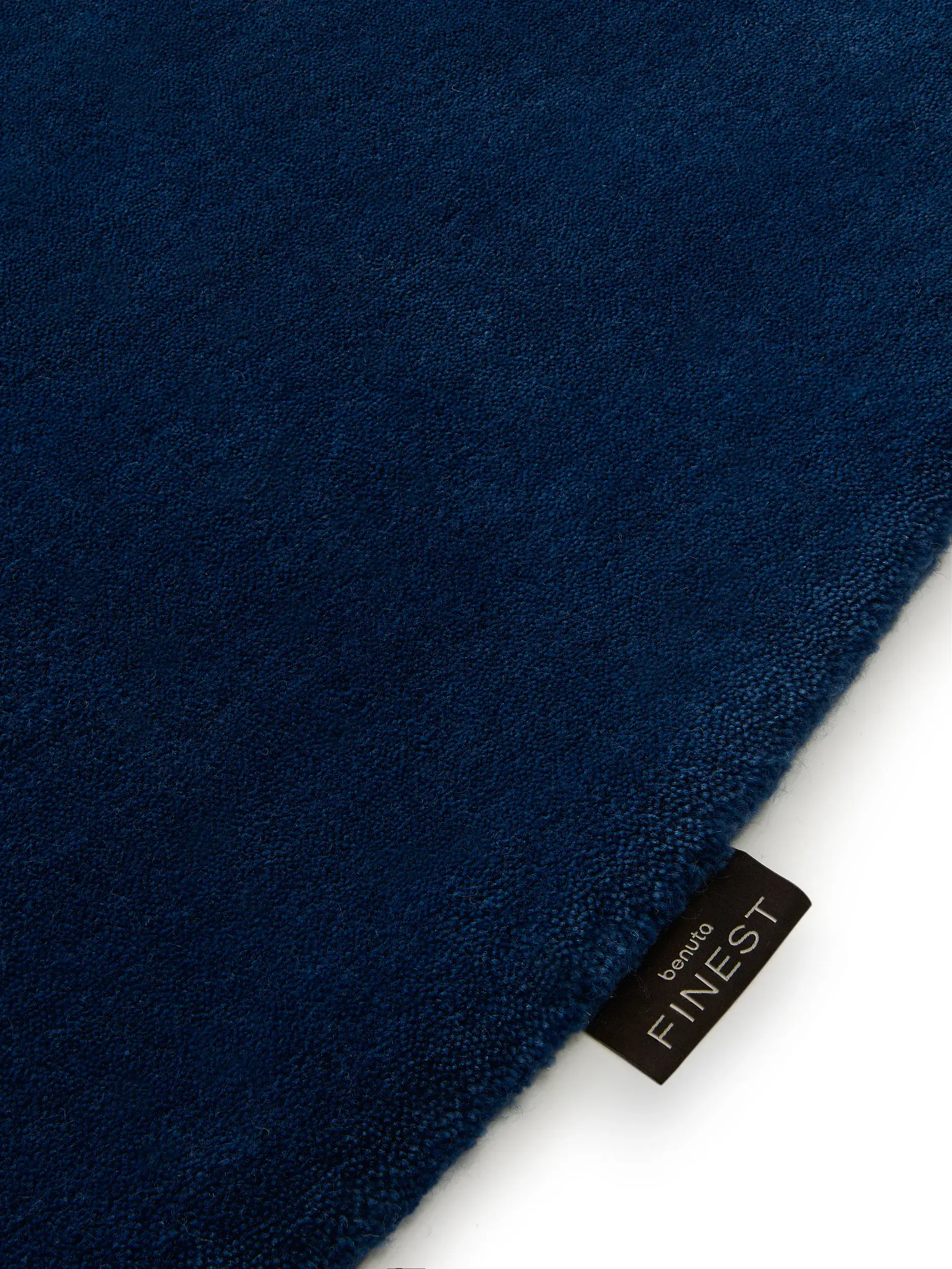 Teppich Mono aus 100% Baumwolle in Blau von benuta