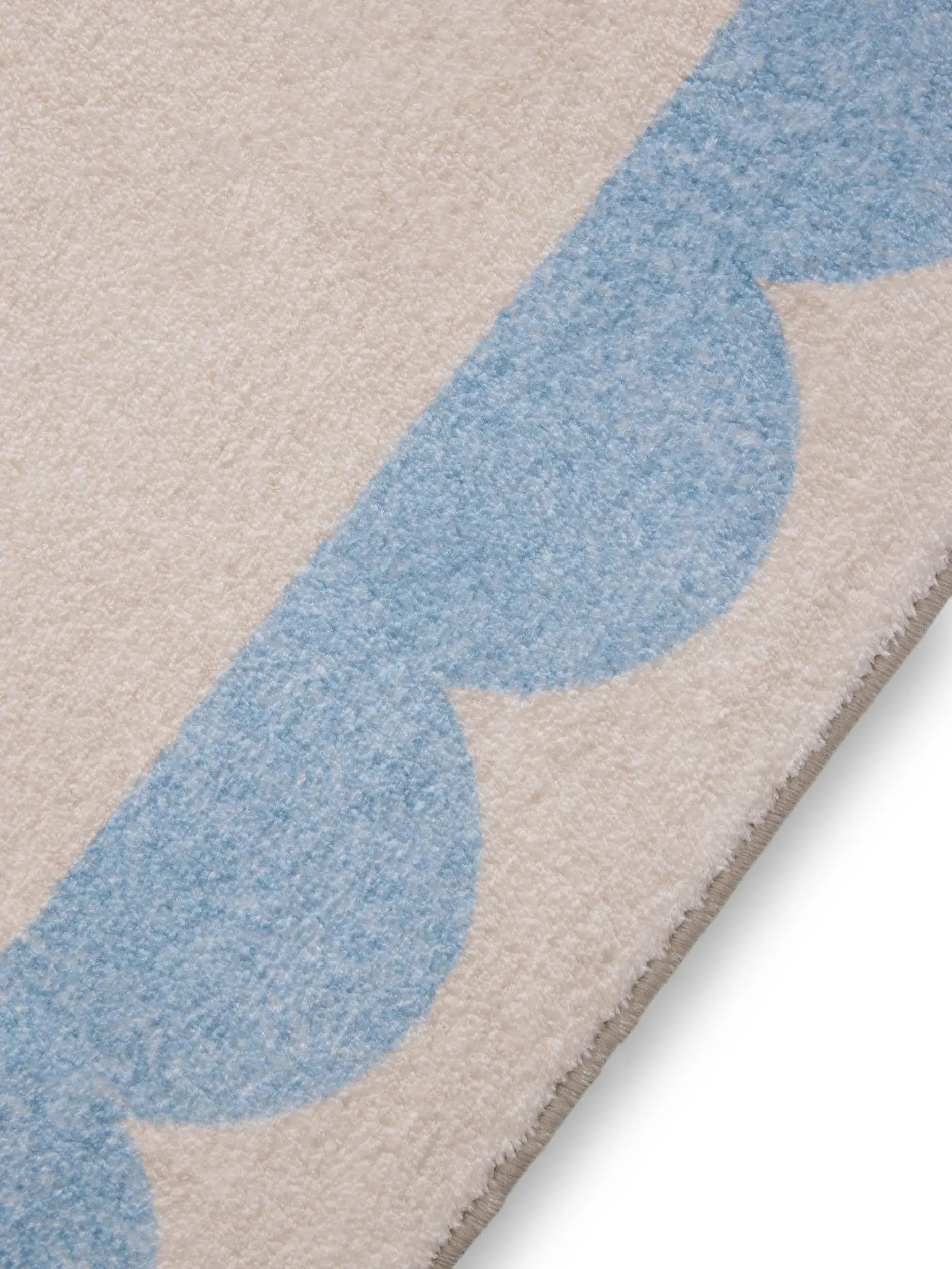 Rug made of 100% Polyester in Blue with a 100% Polyester high pile by benuta Pop