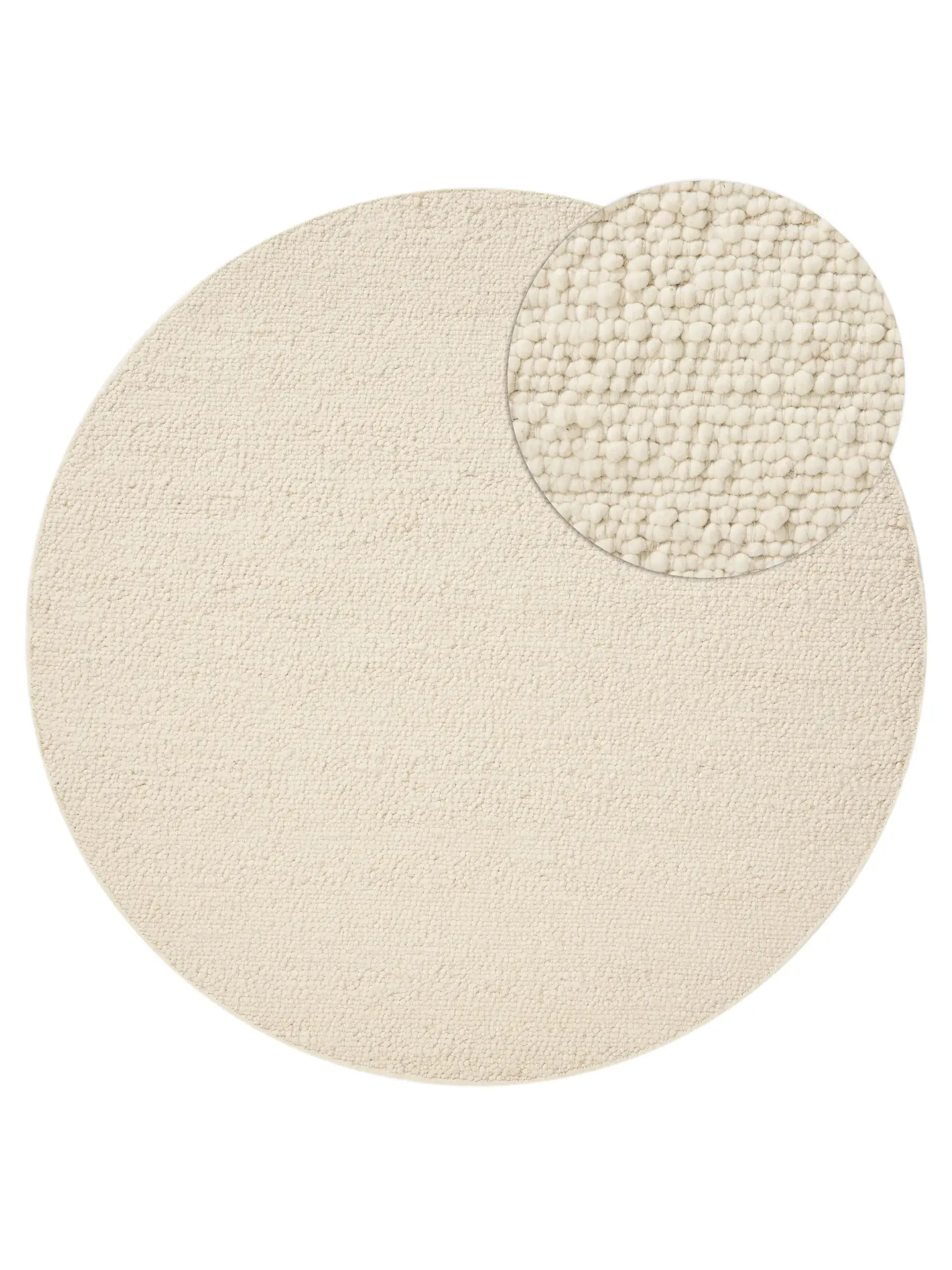 Dywan Patch z 70% Wełna, 15% Juta, 15% Bawełna w kolorze beżowy od benuta pure