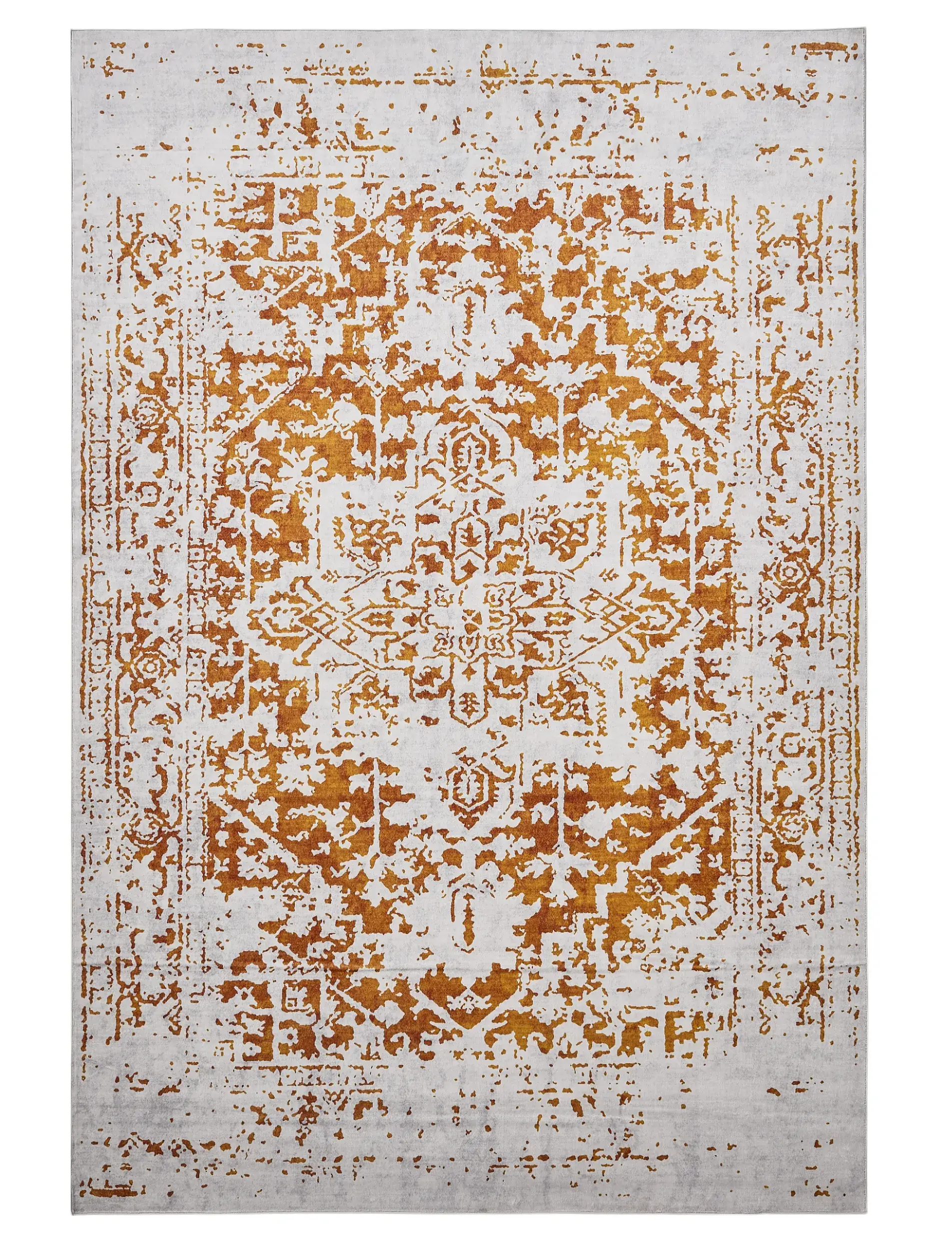 Teppich aus 100% Polyester in Grau mit 100% Polyester hohem Flor von benuta Nest