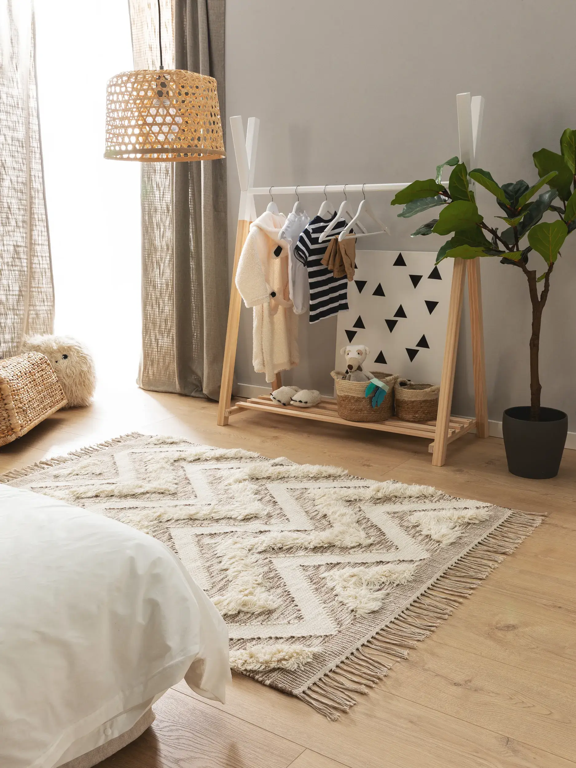 Teppich Mysa aus 80% Wolle, 20% Baumwolle in Beige von Lytte