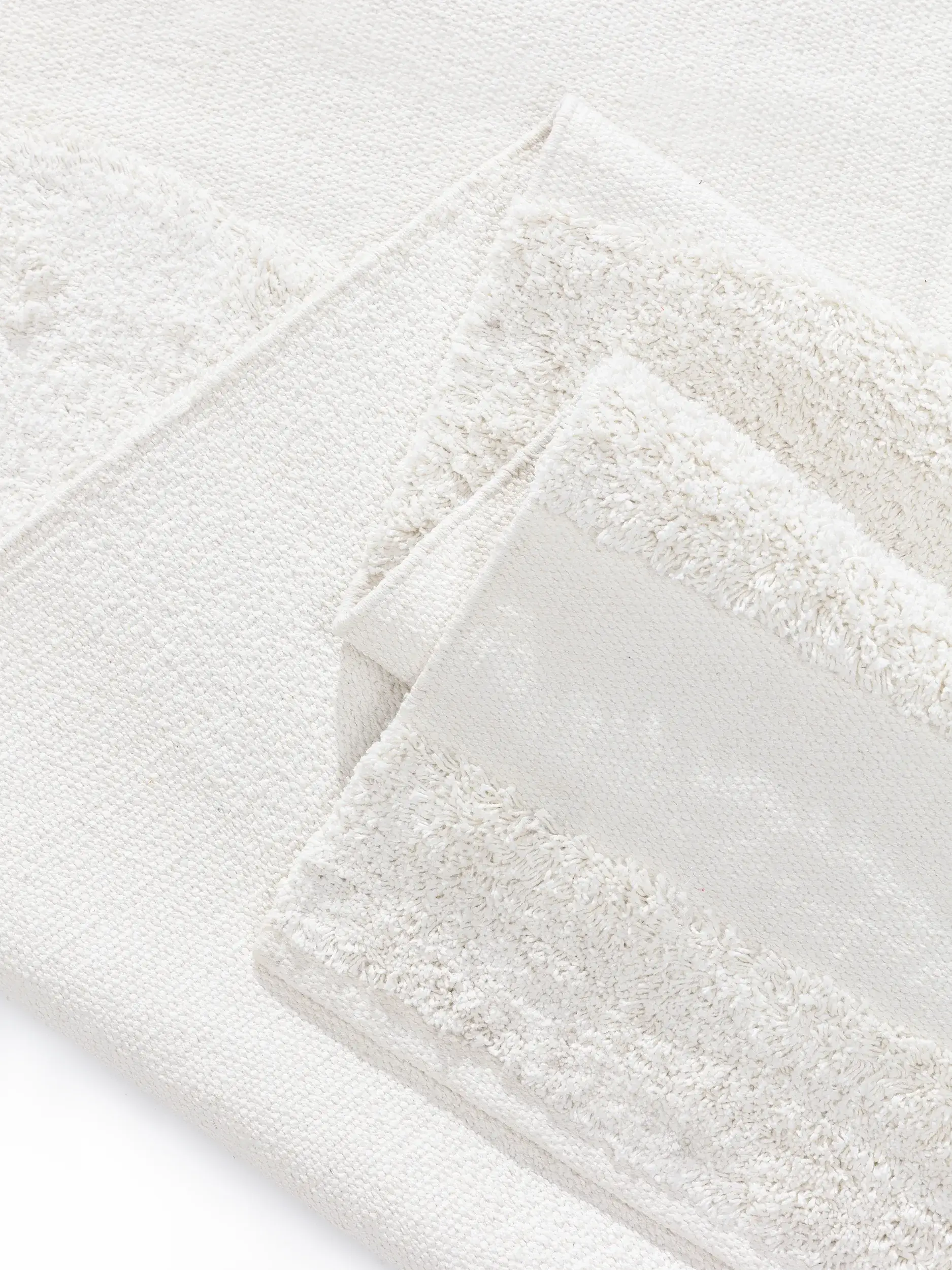 Teppich aus 100% Bio Baumwolle in Beige mit 100% Bio Baumwolle hohem Flor von benuta Pop