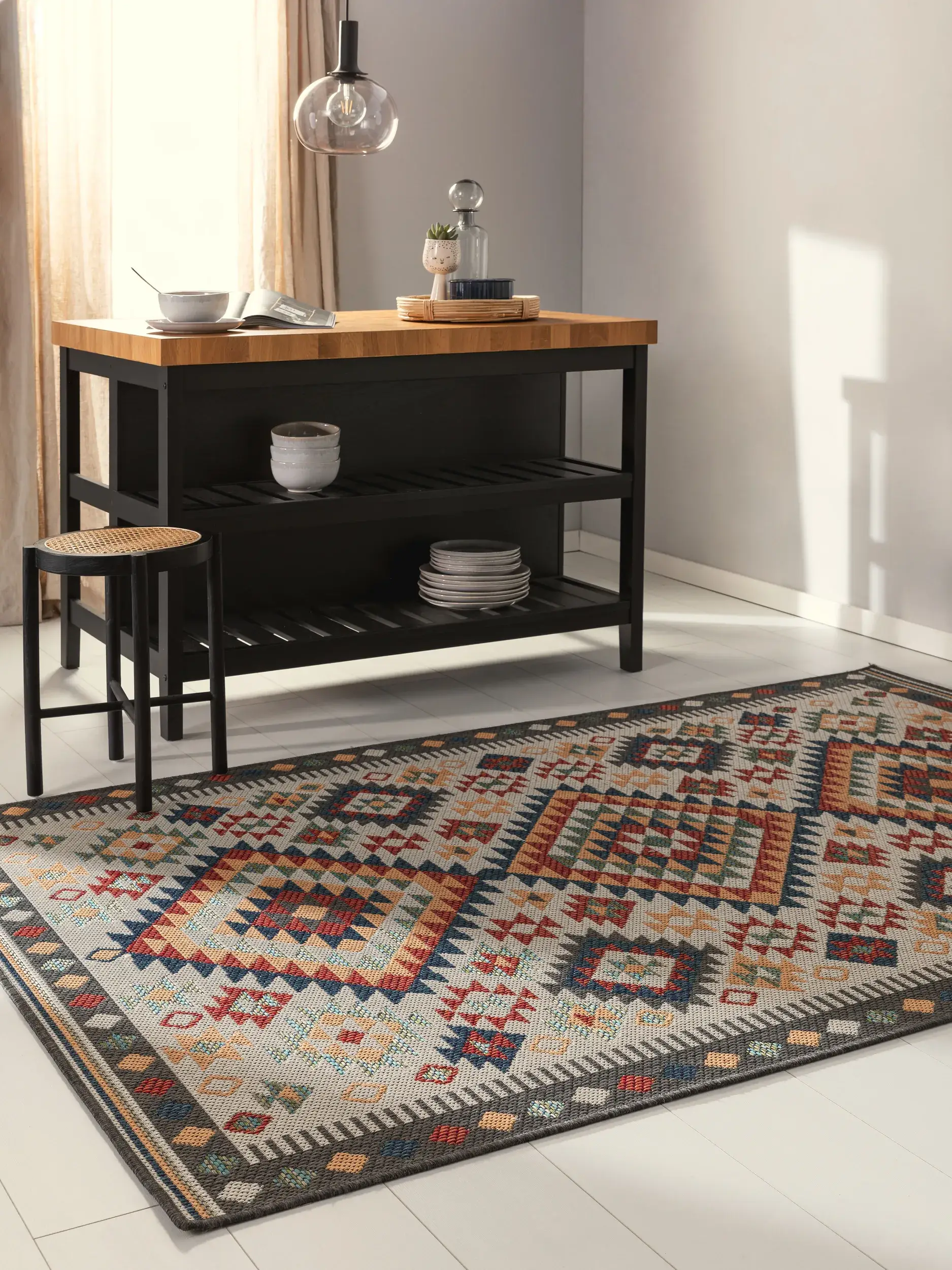 Rug made of 100% Polypropylen in Rot with a 100% Polypropylen high pile by benuta Nest