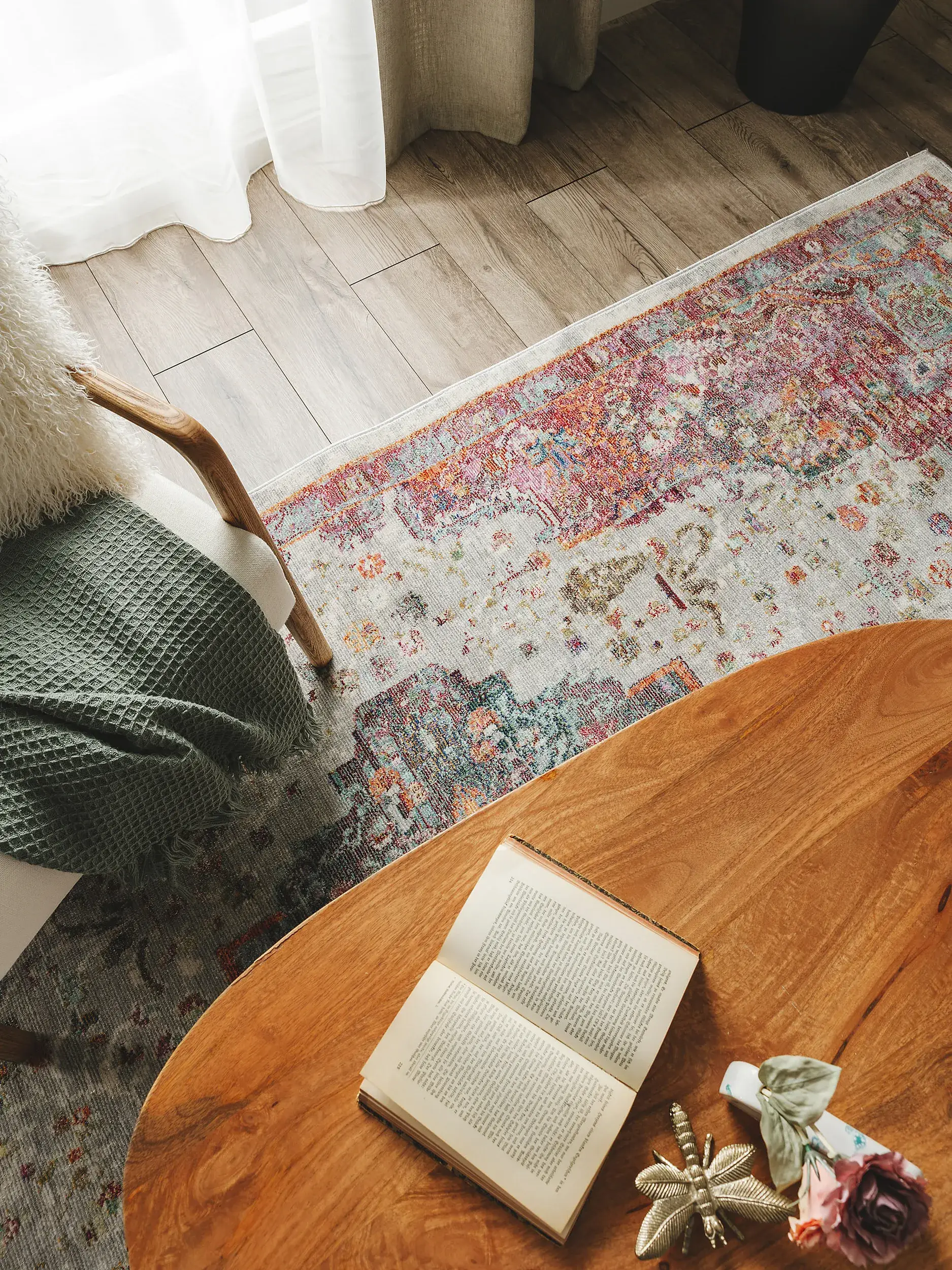 Tapis en 100% Polyester en Multicouleur avec une pile de 100% Polyester de hauteur de benuta nest