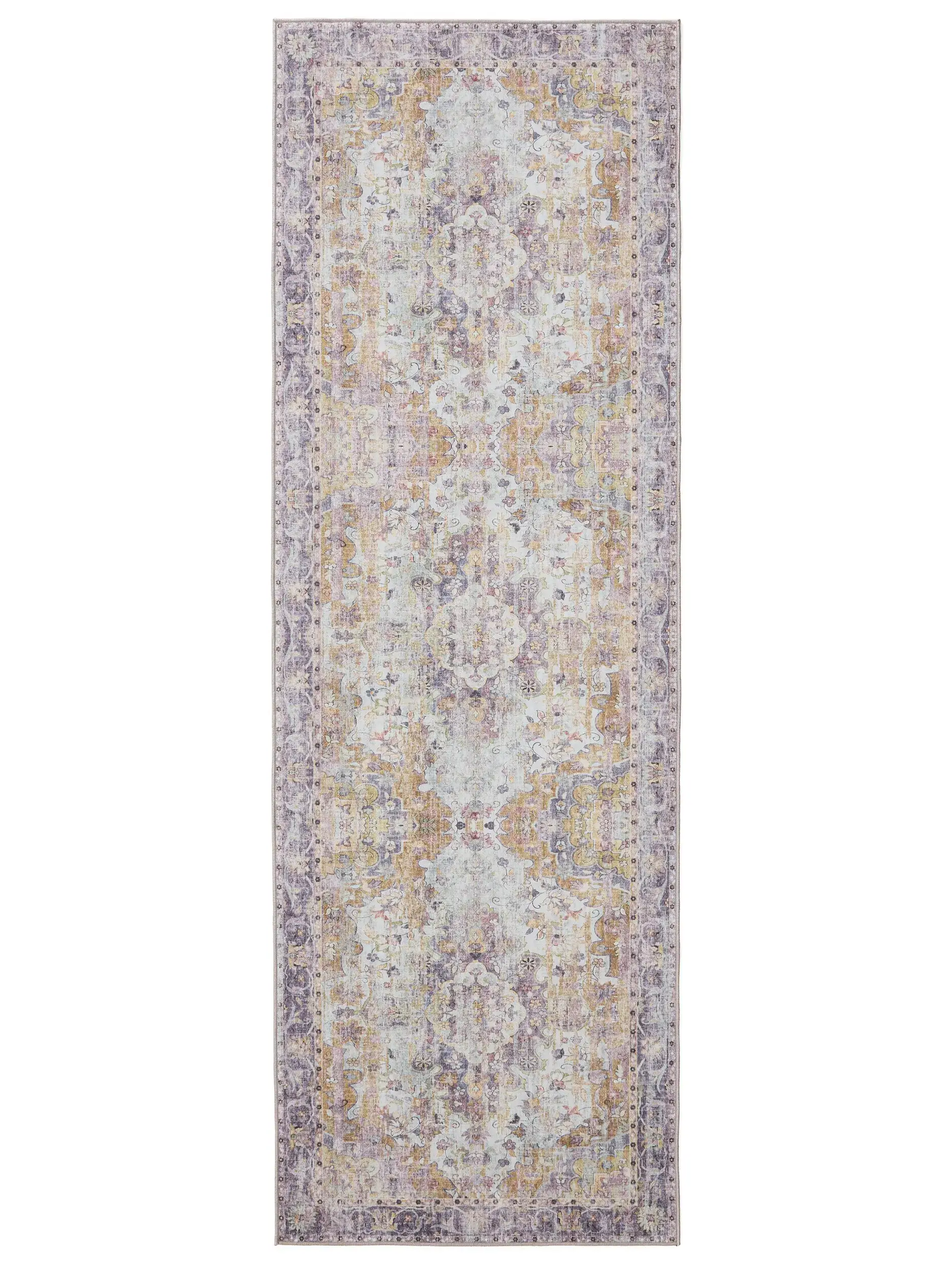 Rug made of 100% Polyester in Multicolour with a 100% Polyester high pile by benuta Basic