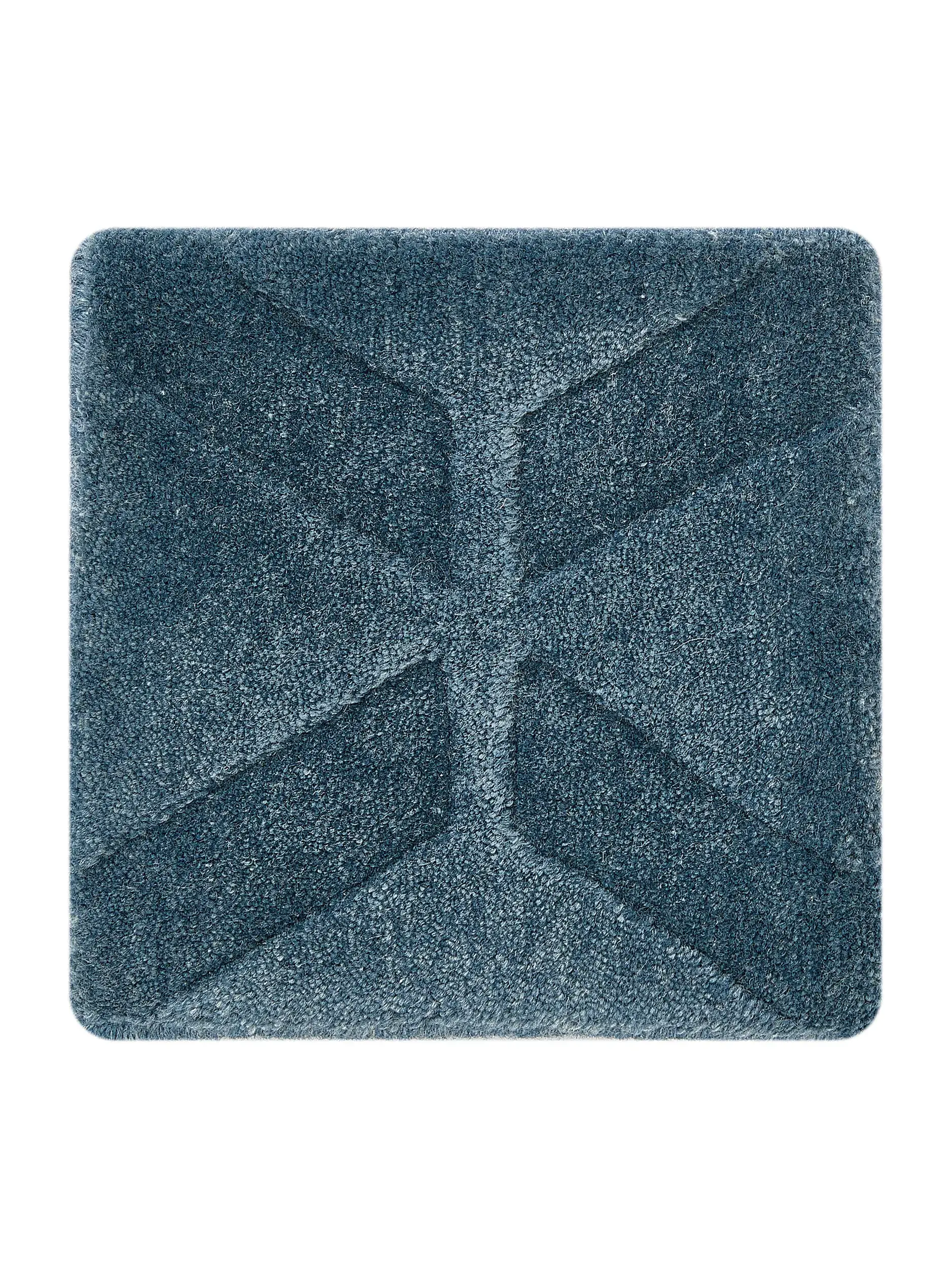 Alfombra Ilona de 50% Lana, 50% Viscosa en Azul de benuta Finest