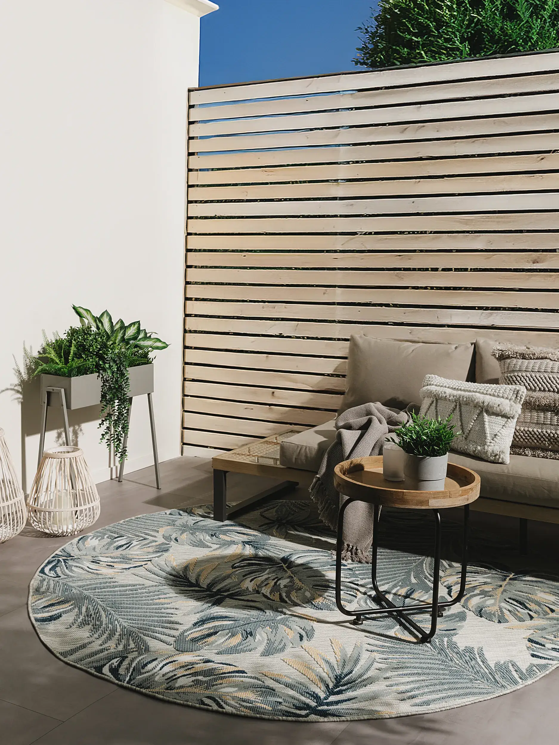 Rug made of 100% Polypropylen in Multicolour with a 100% Polypropylen high pile by benuta Basic