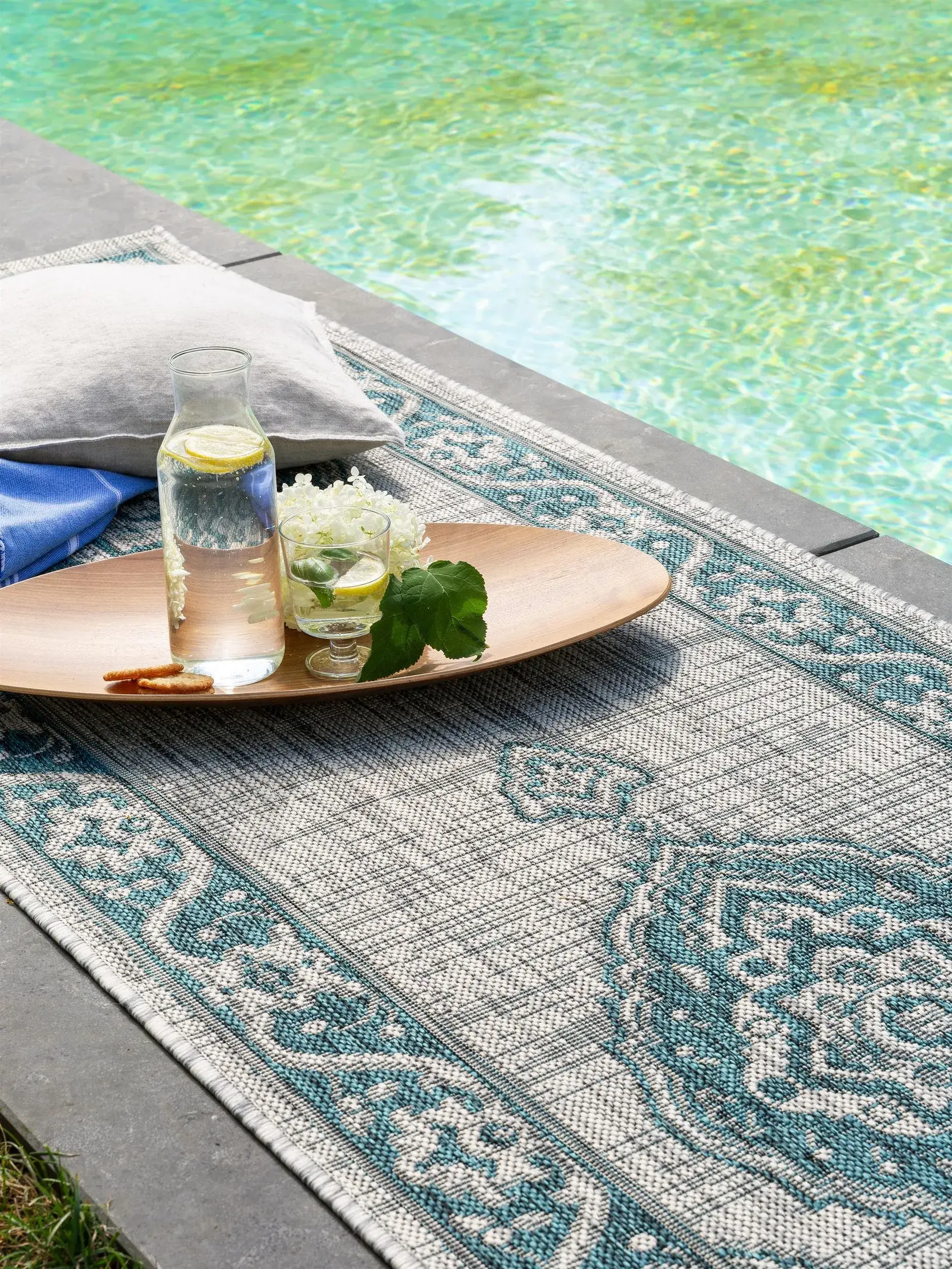 Teppich Cleo aus 100% Polypropylen in Blau von benuta