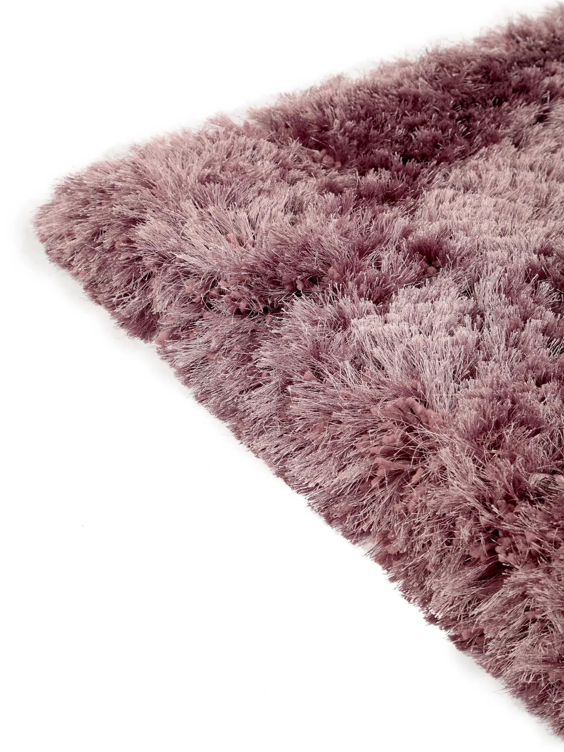 Teppich aus 100% Polyester in Rosa mit 100% Polyester hohem Flor von benuta Finest