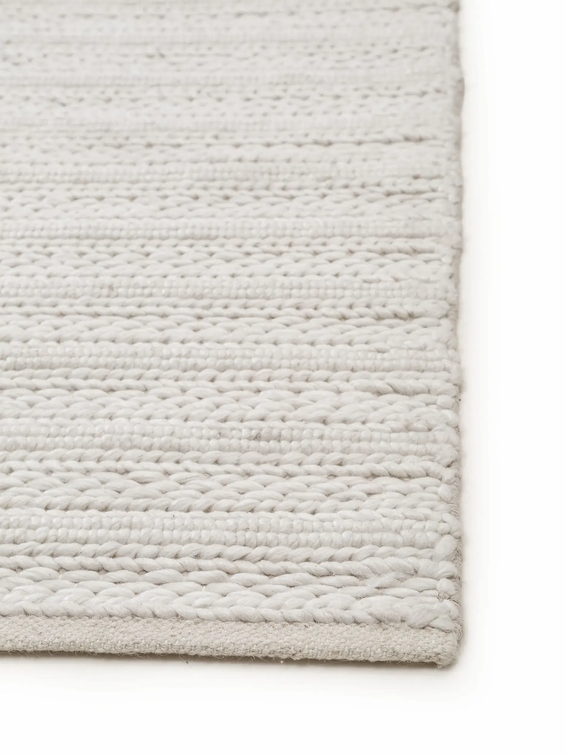 Tappeto di 70% Lana, 30% Poliestere in Beige con pelo alto 70% Lana, 30% Poliestere da benuta pure