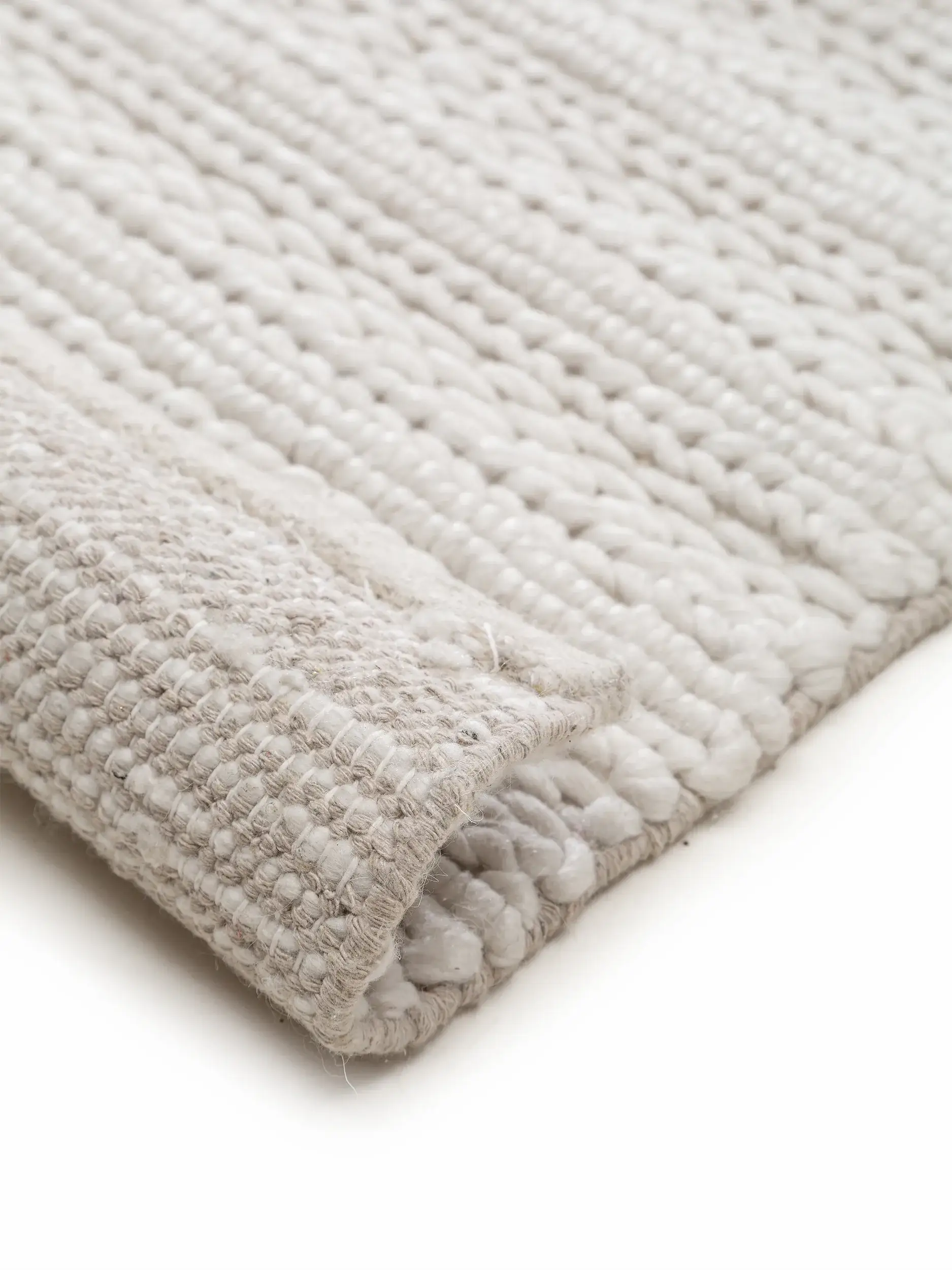 Tappeto di 70% Lana, 30% Poliestere in Beige con pelo alto 70% Lana, 30% Poliestere da benuta pure
