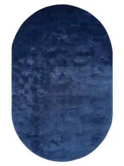 Tapis en viscose Nela Bleu