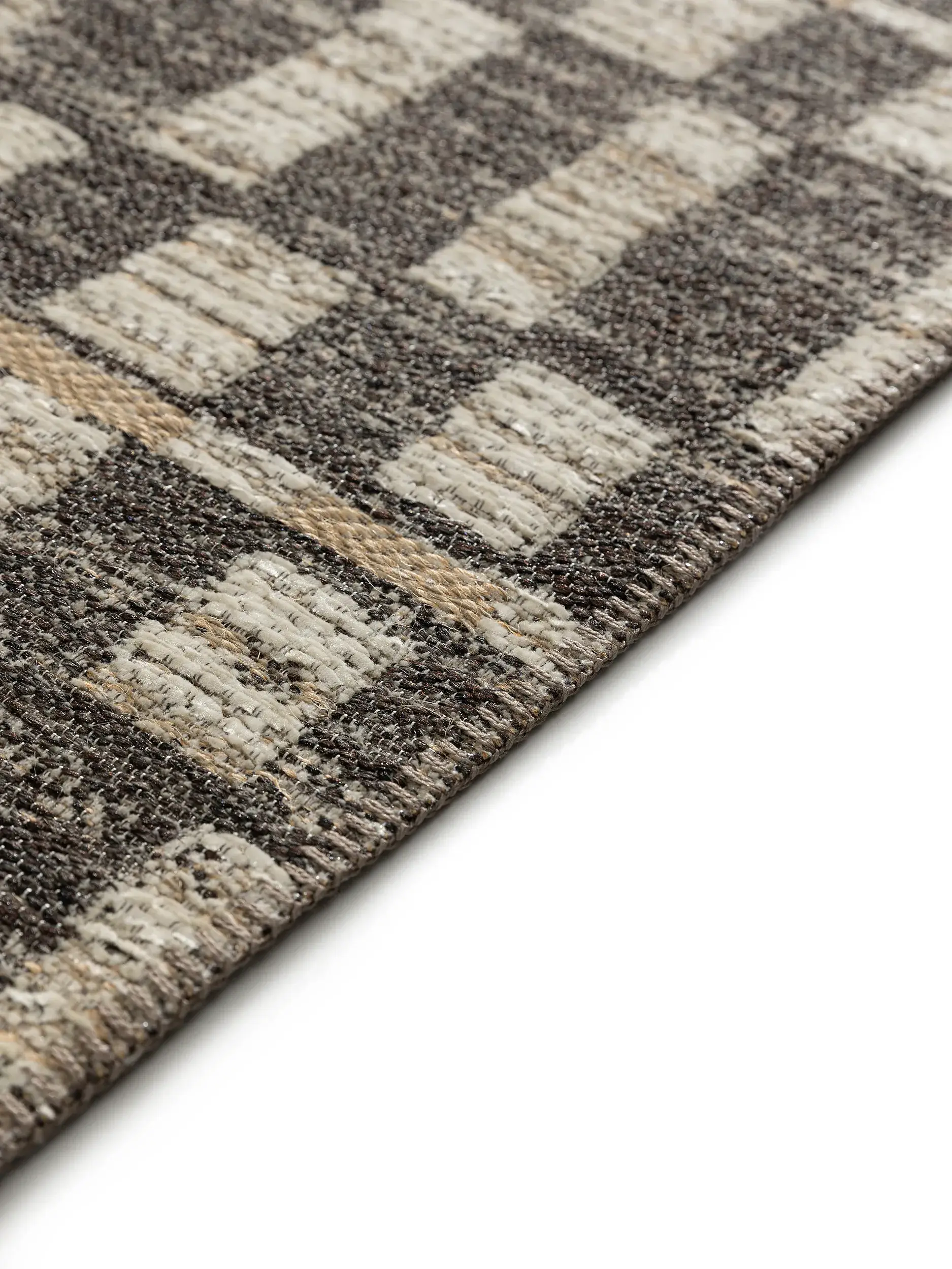 Teppich aus 65% Polyester (recycled PET), 35% Jute in Beige mit 65% Polyester (recycled PET), 35% Jute hohem Flor von benuta Nest