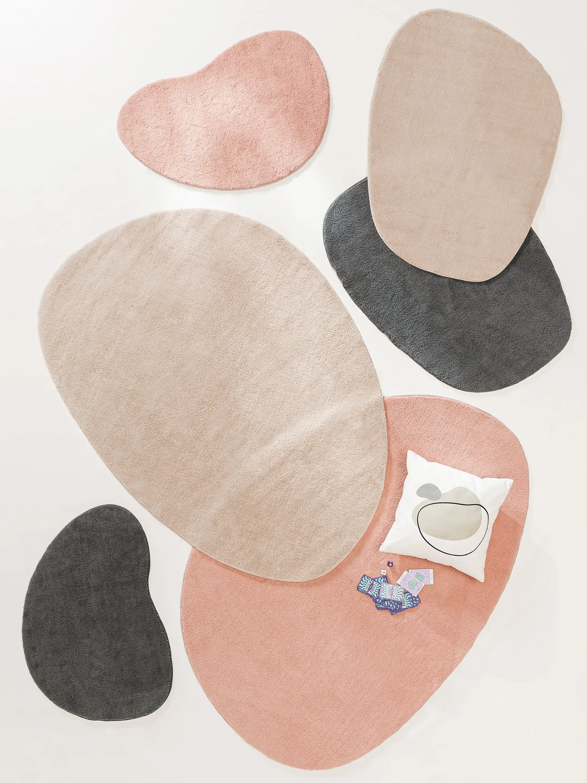 Tapis en 100% Polyester en Beige avec une pile de 100% Polyester de hauteur de benuta POP