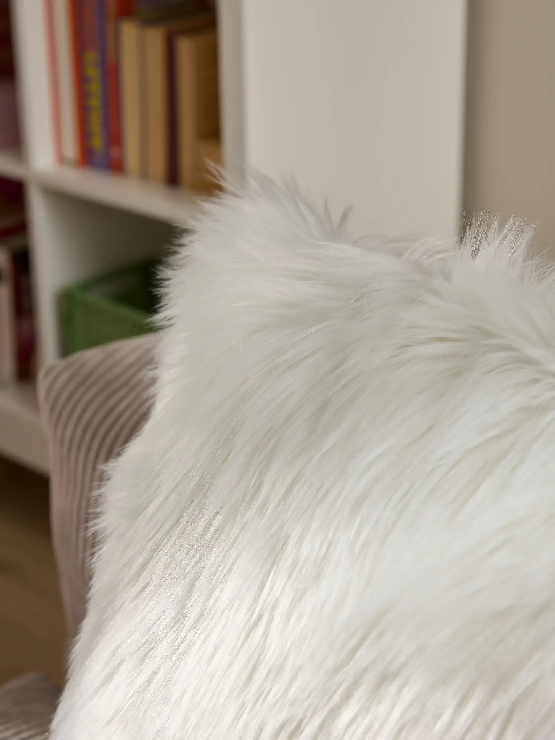 Kissen Nanuk Weiß i Einfarbig-design laget av 70 % polyakryl, 30 % polyester fra benuta Pop