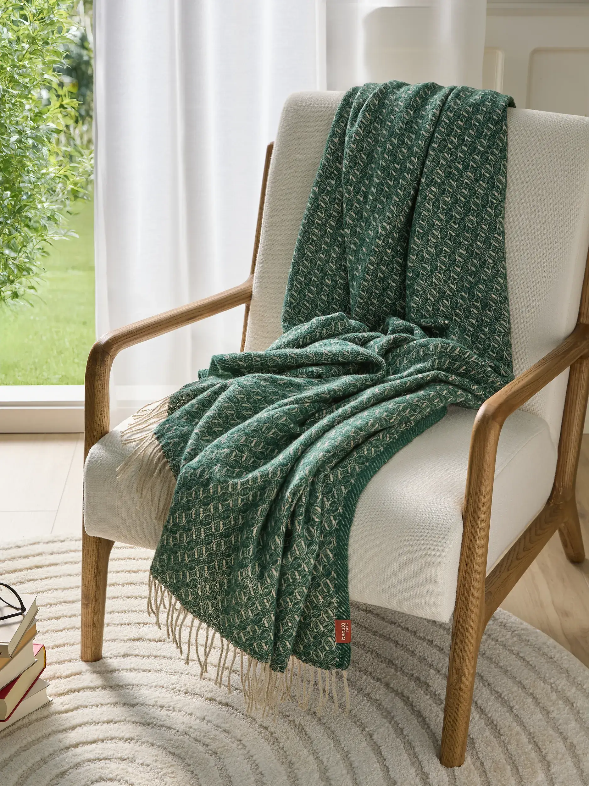 Blanket Liana Green by benuta Nest