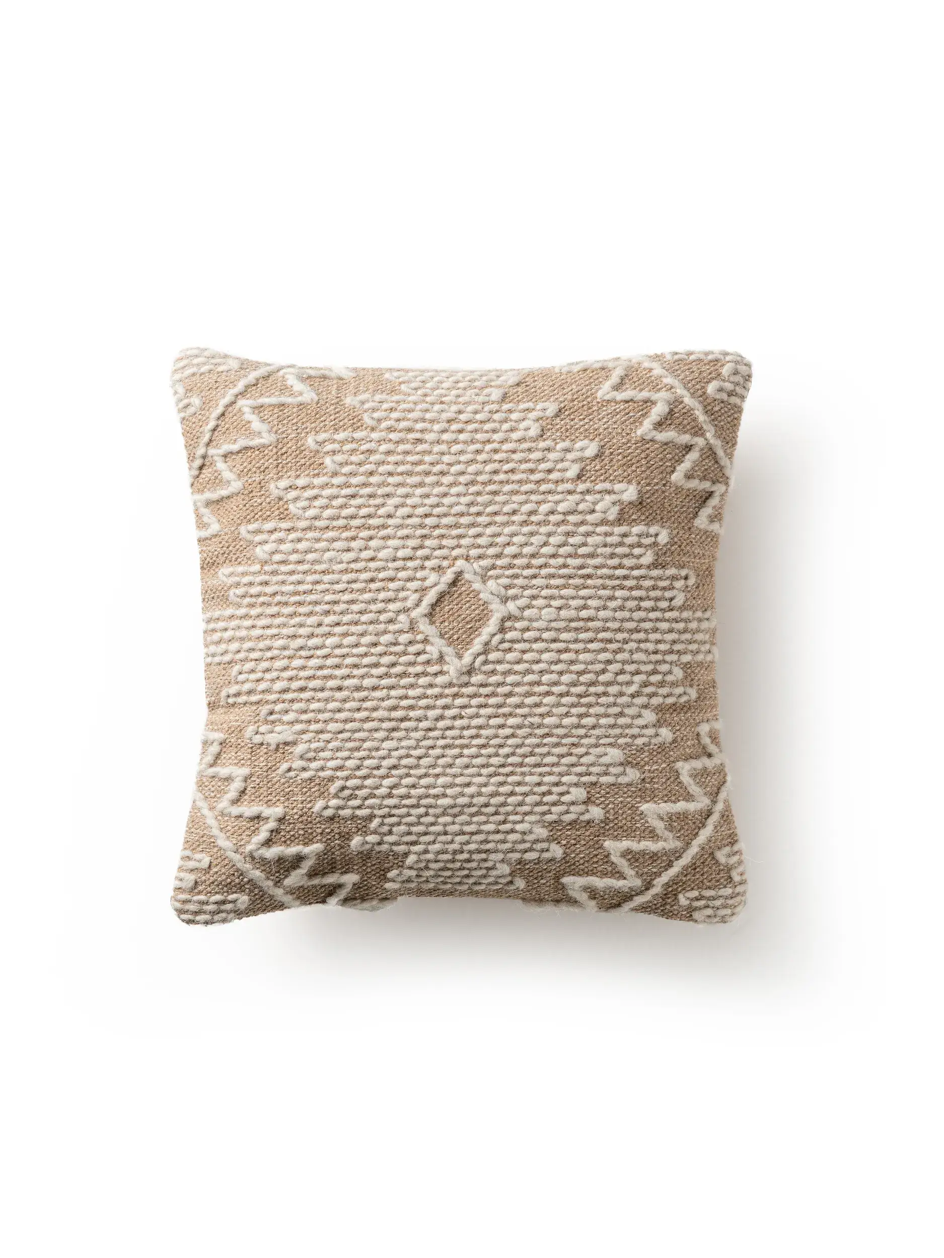 Kissenbezug Sydney Beige Abstrakt-suunnittelussa, valmistettu 60% puuvillaa, 40% villaaista, benuta Purein toimesta