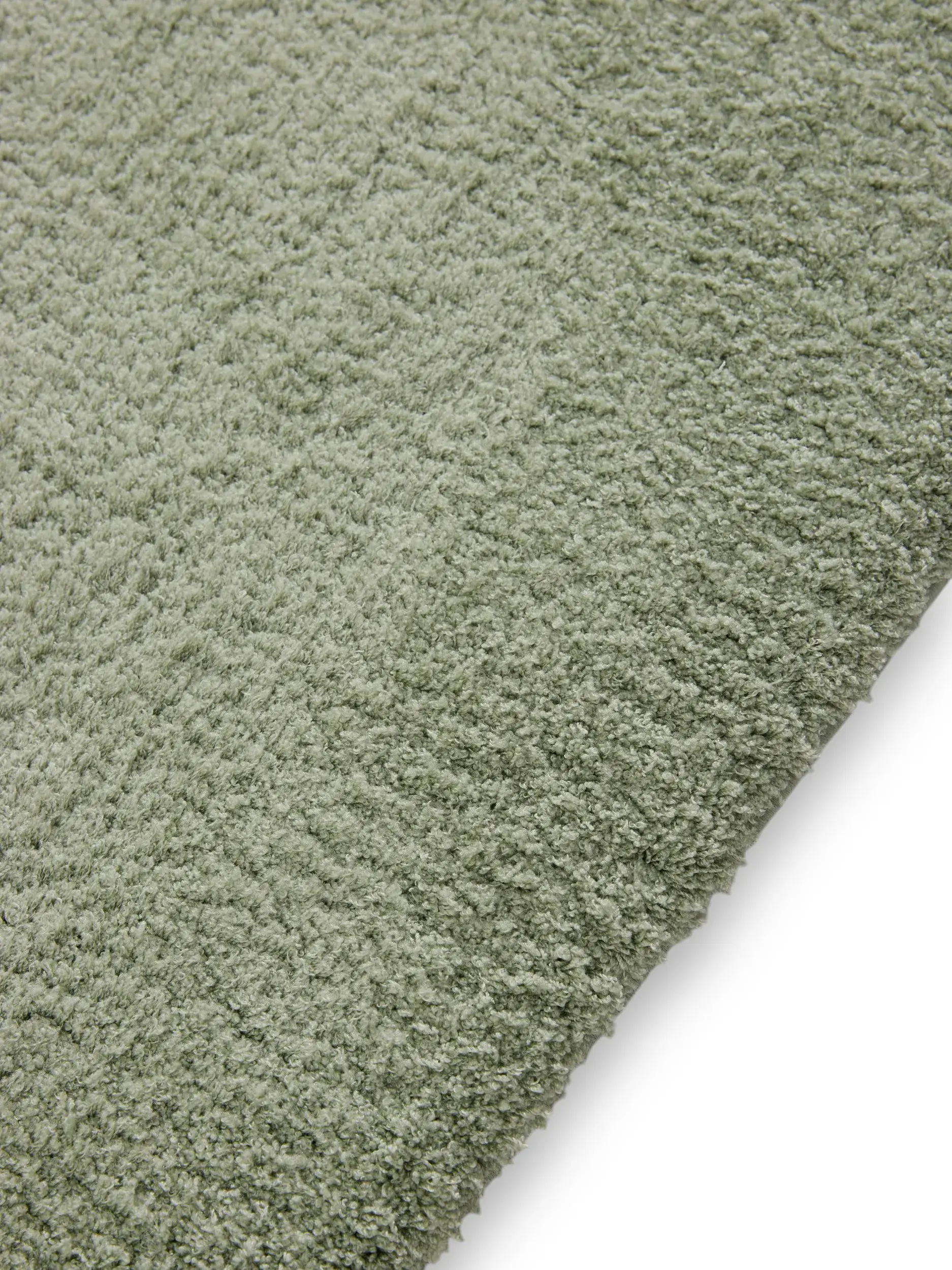 Teppich aus 100% Polyester (Microfiber) in Grün mit 100% Polyester (Microfiber) hohem Flor von benuta Nest