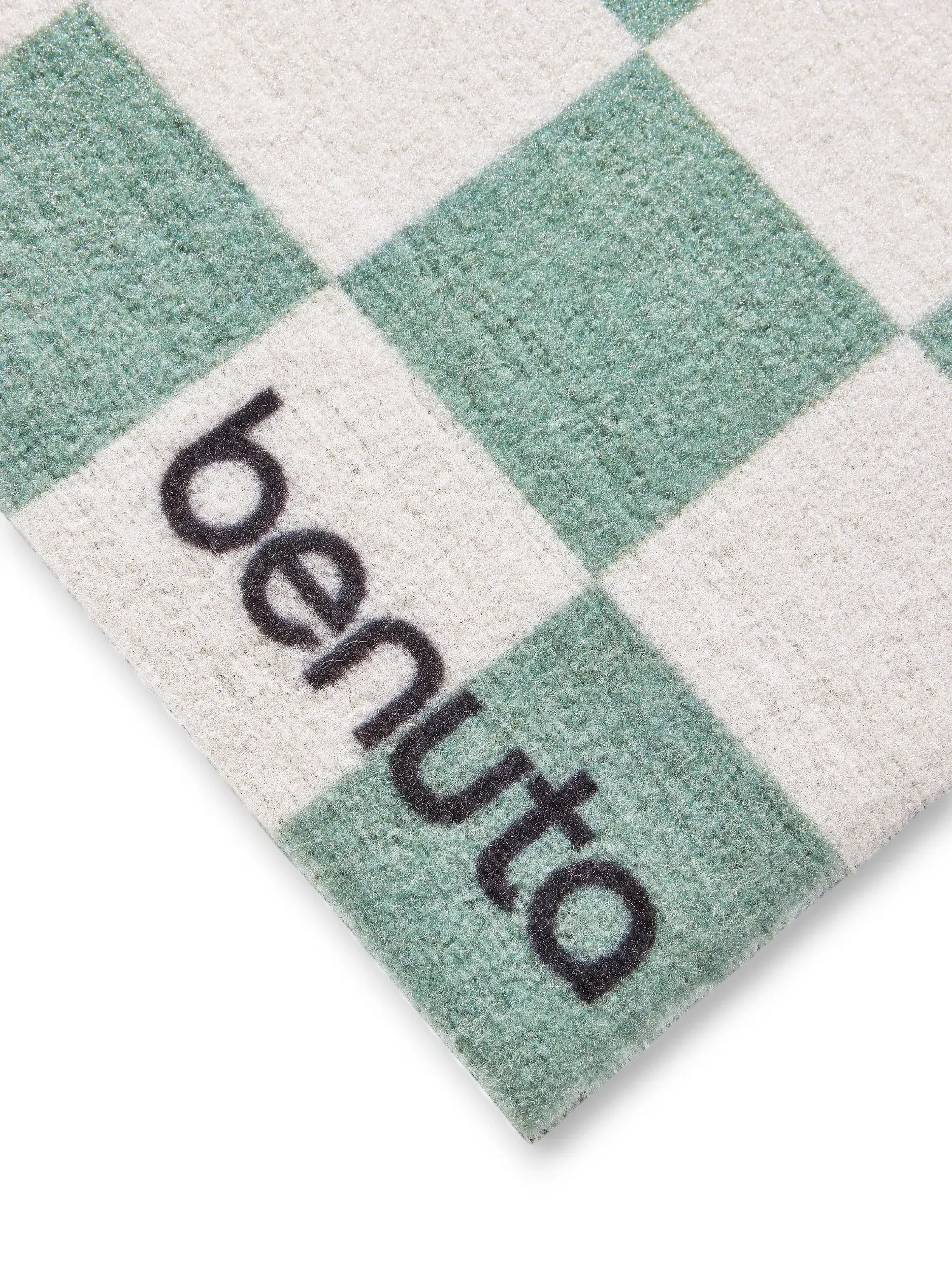 Wycieraczka Checker zielony im Design Geometryczny aus 100% Poliester (PET recyklingowany) von benuta