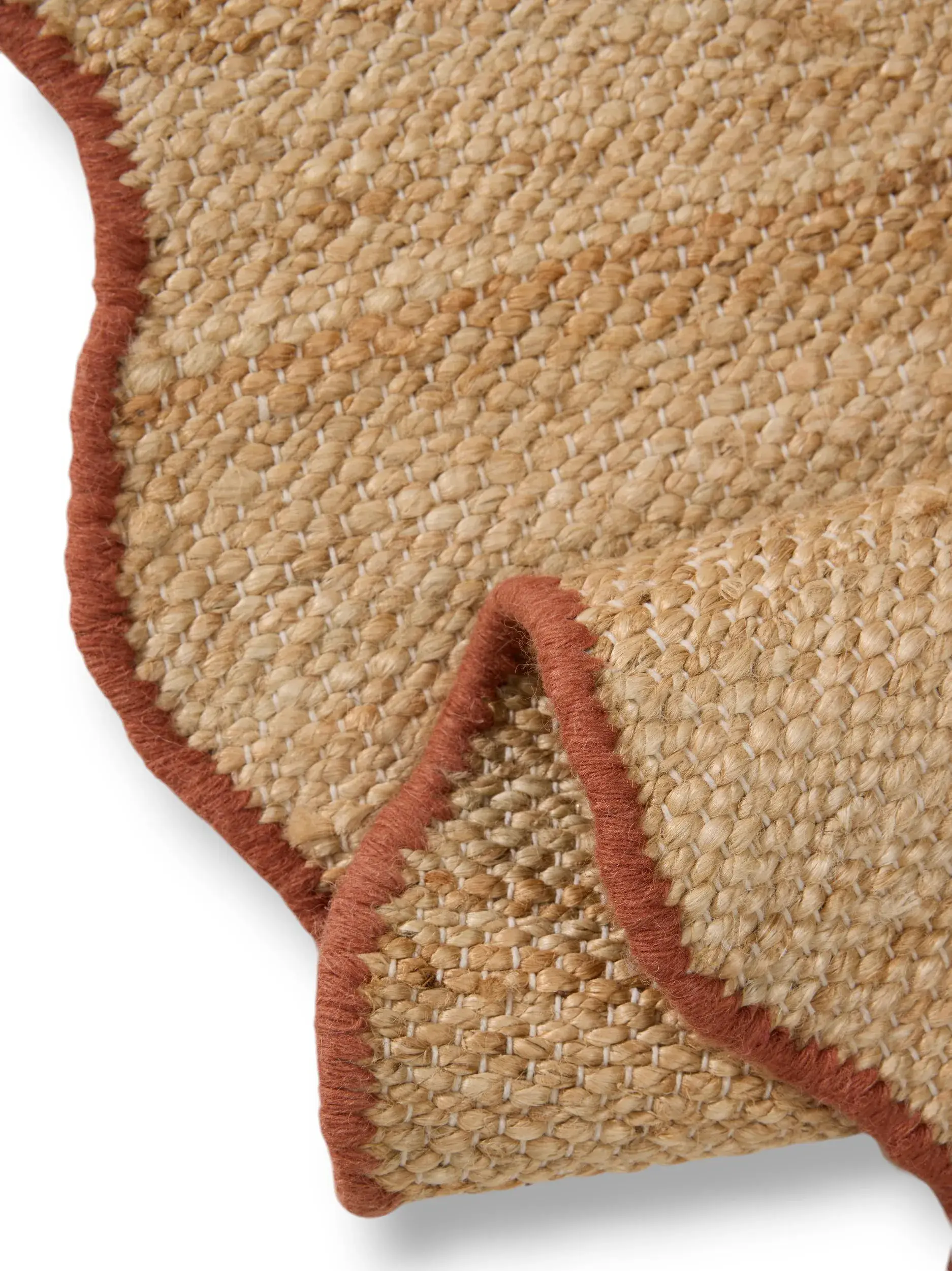 Teppich aus 91% Jute, 4% Cotton, 3% Wool, 2% Polyester in Braun mit 91% Jute, 4% Cotton, 3% Wool, 2% Polyester hohem Flor von benuta Pop