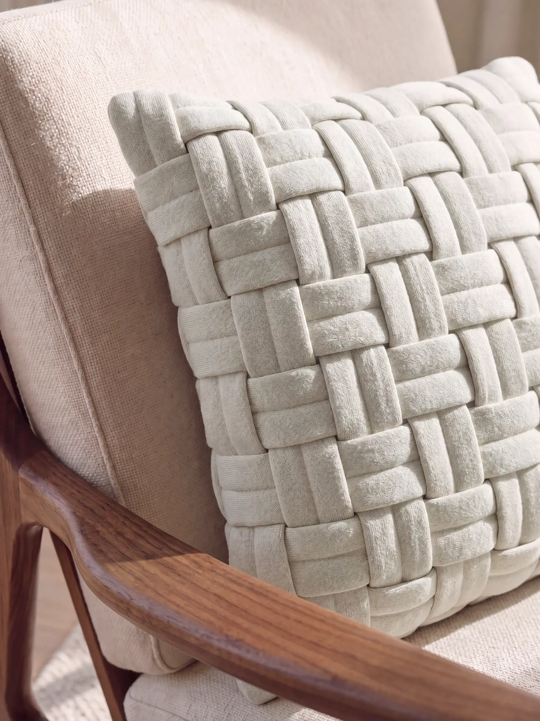 Kussen Veve Beige van benuta Pure