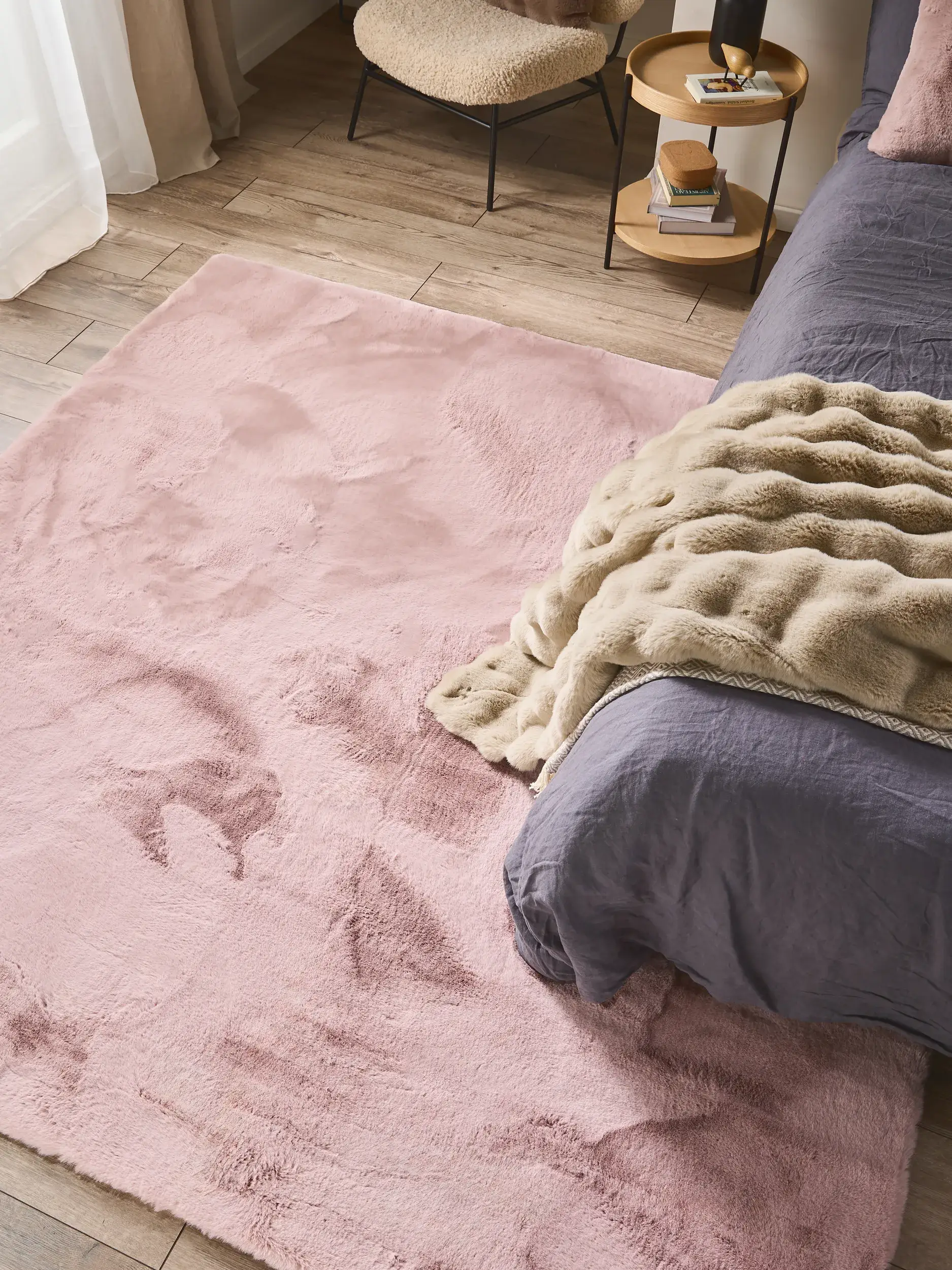 Teppich Dave aus 100% Polyester in Rosa von benuta Nest