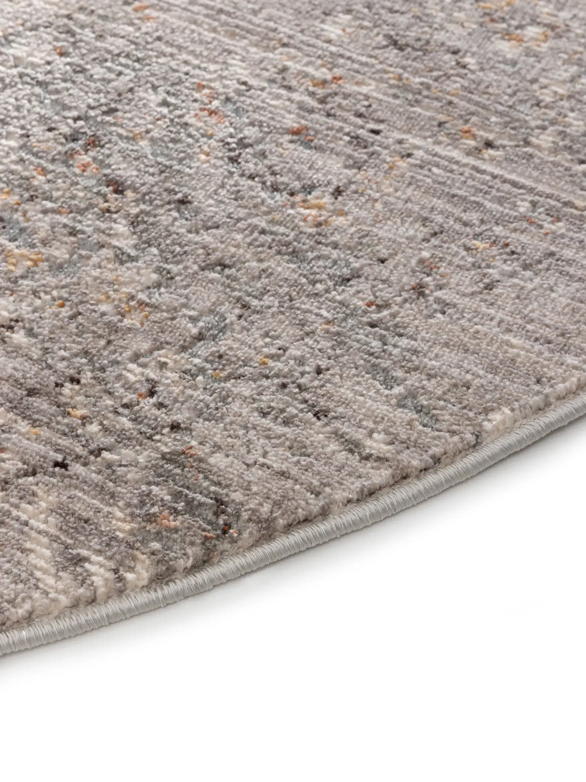 Teppich aus 100% Polyester in Grau mit 100% Polyester hohem Flor von benuta Nest