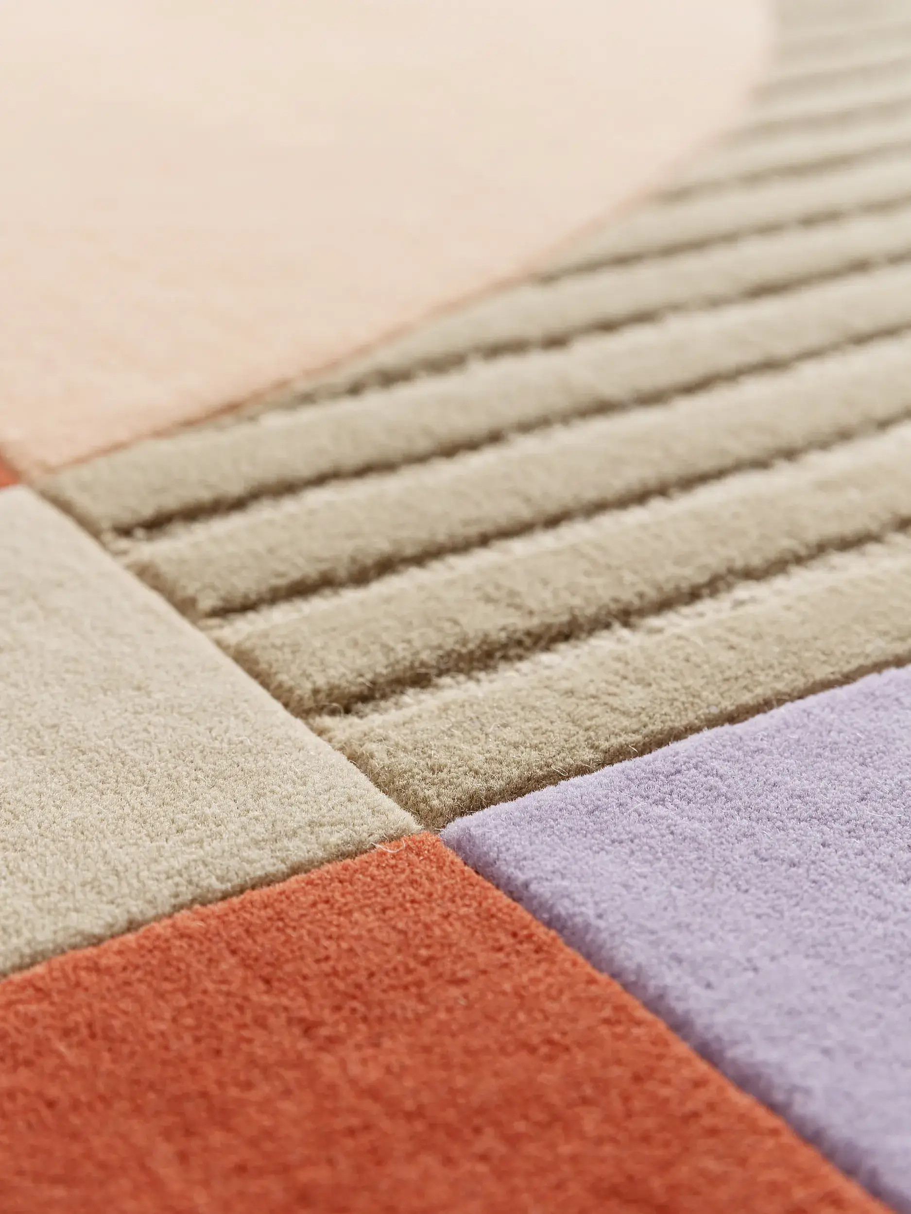 Teppich aus 100% Wolle (aus Neuseeland) in Multicolor mit 100% Wolle (aus Neuseeland) hohem Flor von benuta Finest